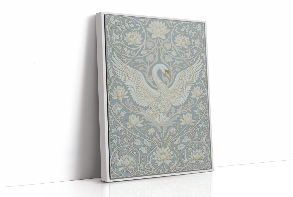 Swan Ascending: Art Nouveau Pattern Study