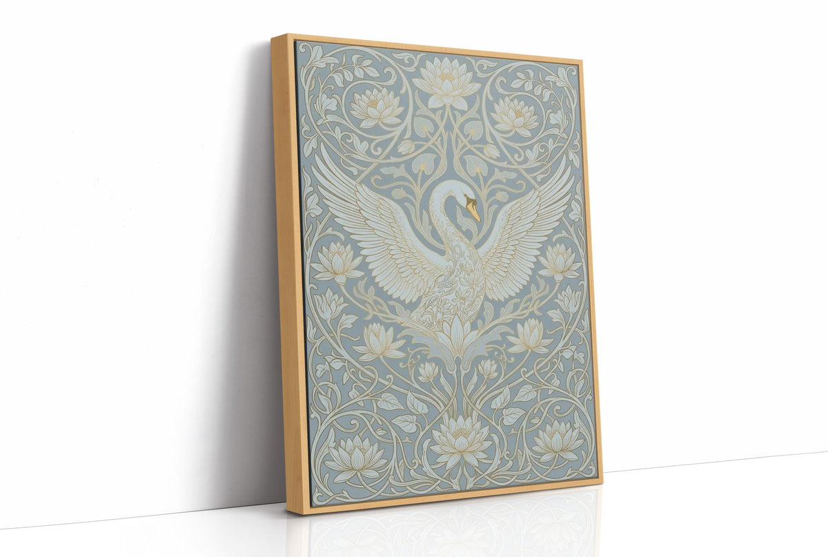 Swan Ascending: Art Nouveau Pattern Study