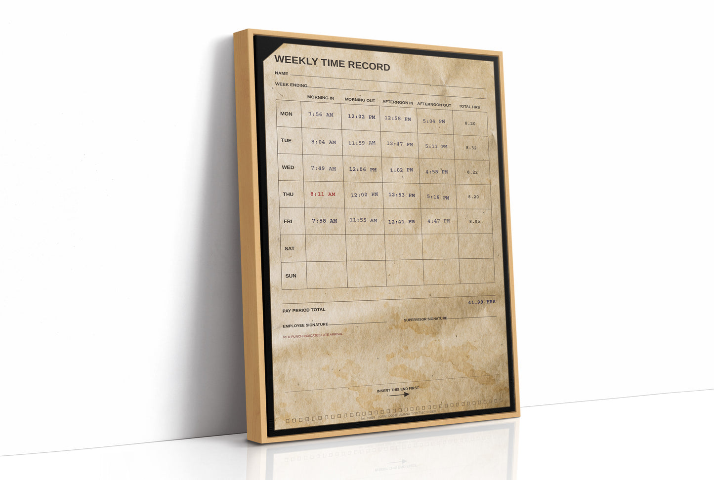 Clocked In: Weekly Time Record Print