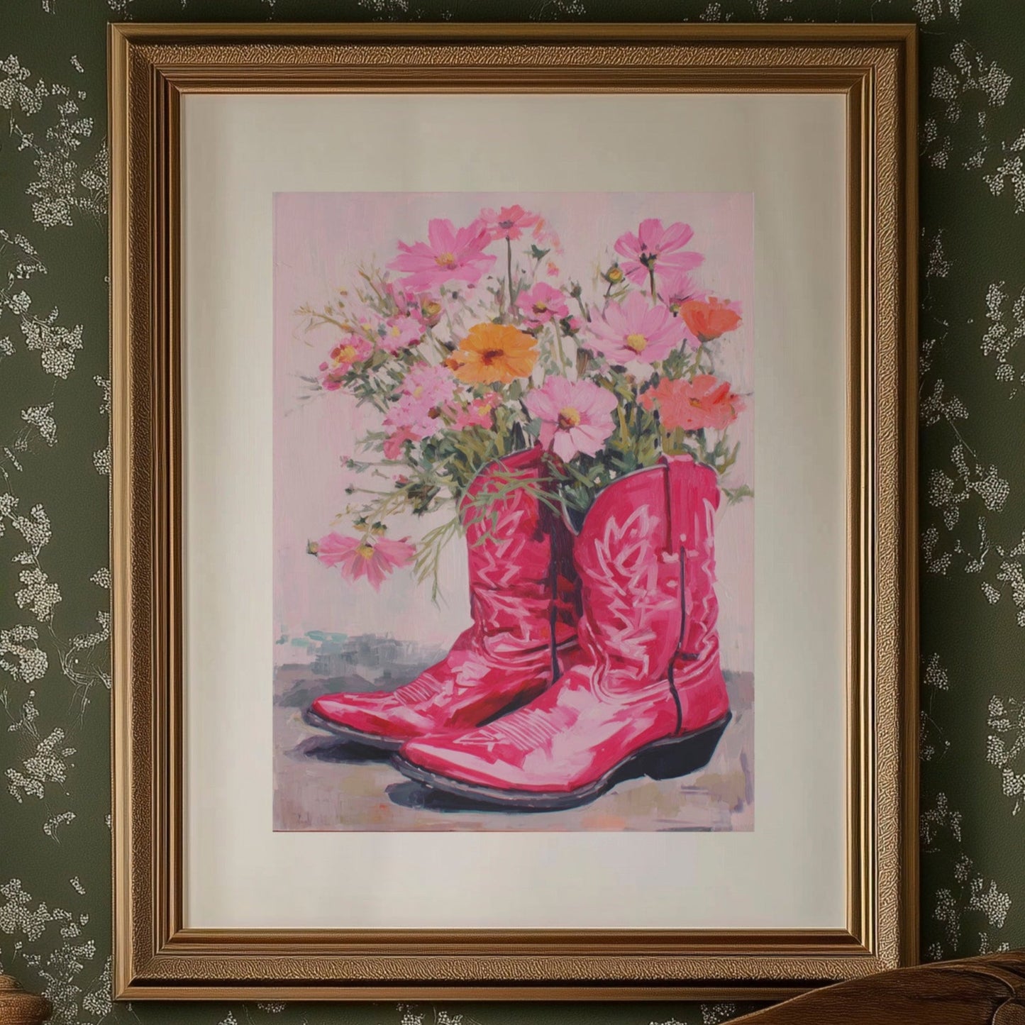 Wild Cosmos Dance In Scarlet Boots