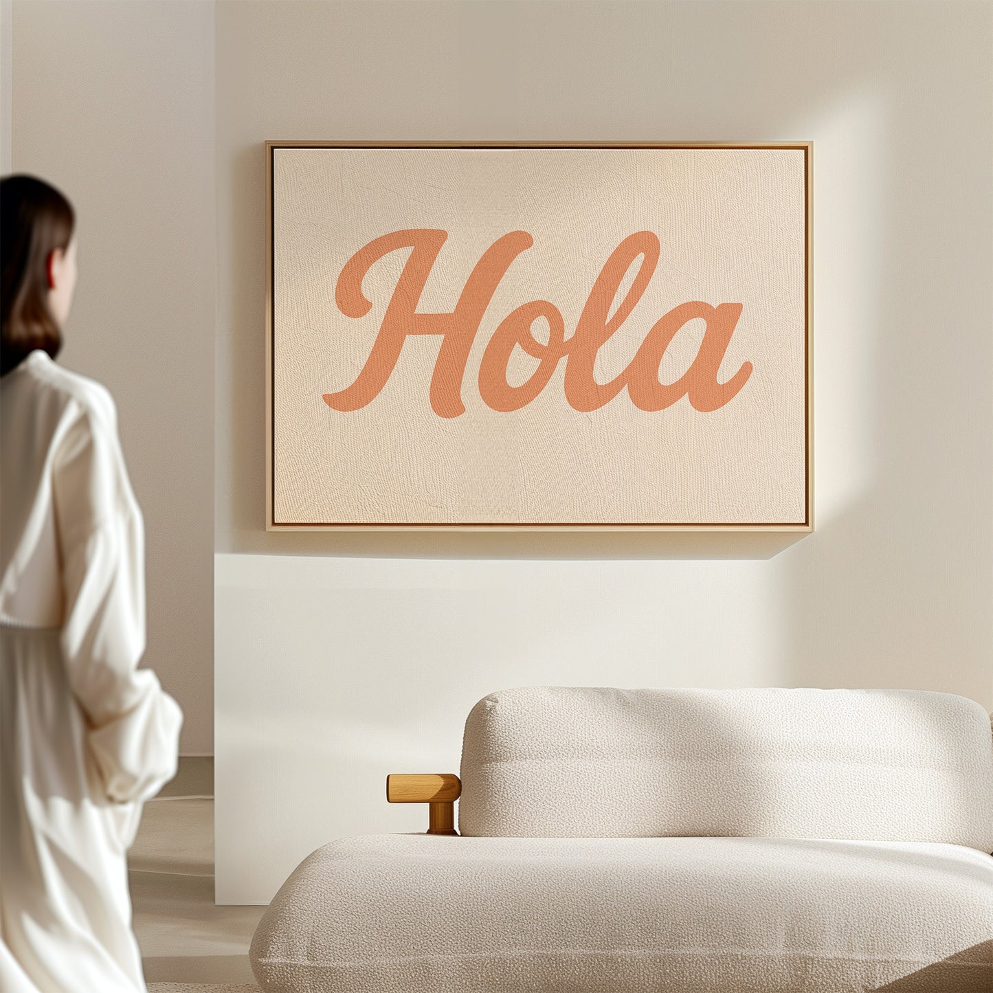 Hola Retro Script Wall Art