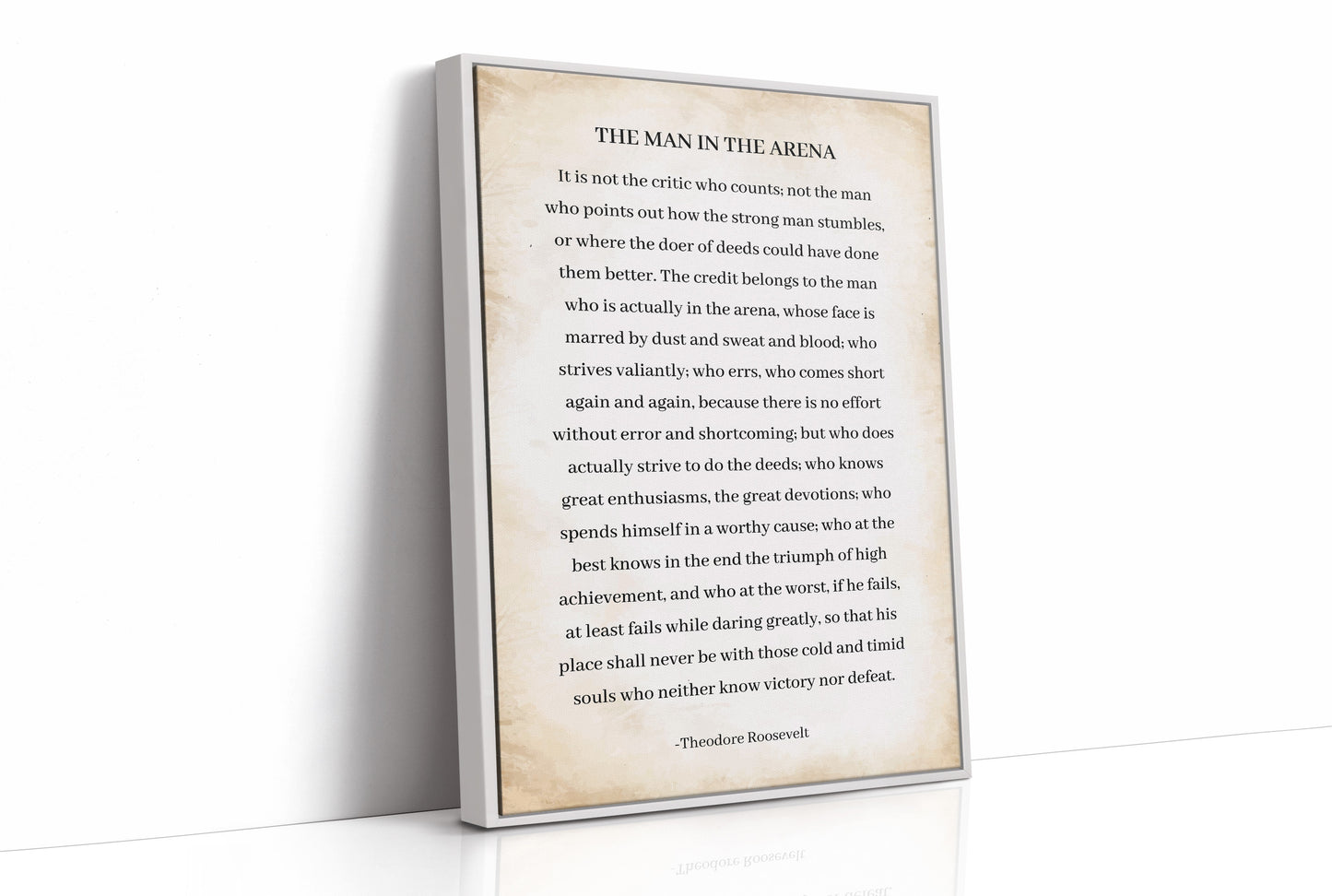 The Man In The Arena Roosevelt Quote
