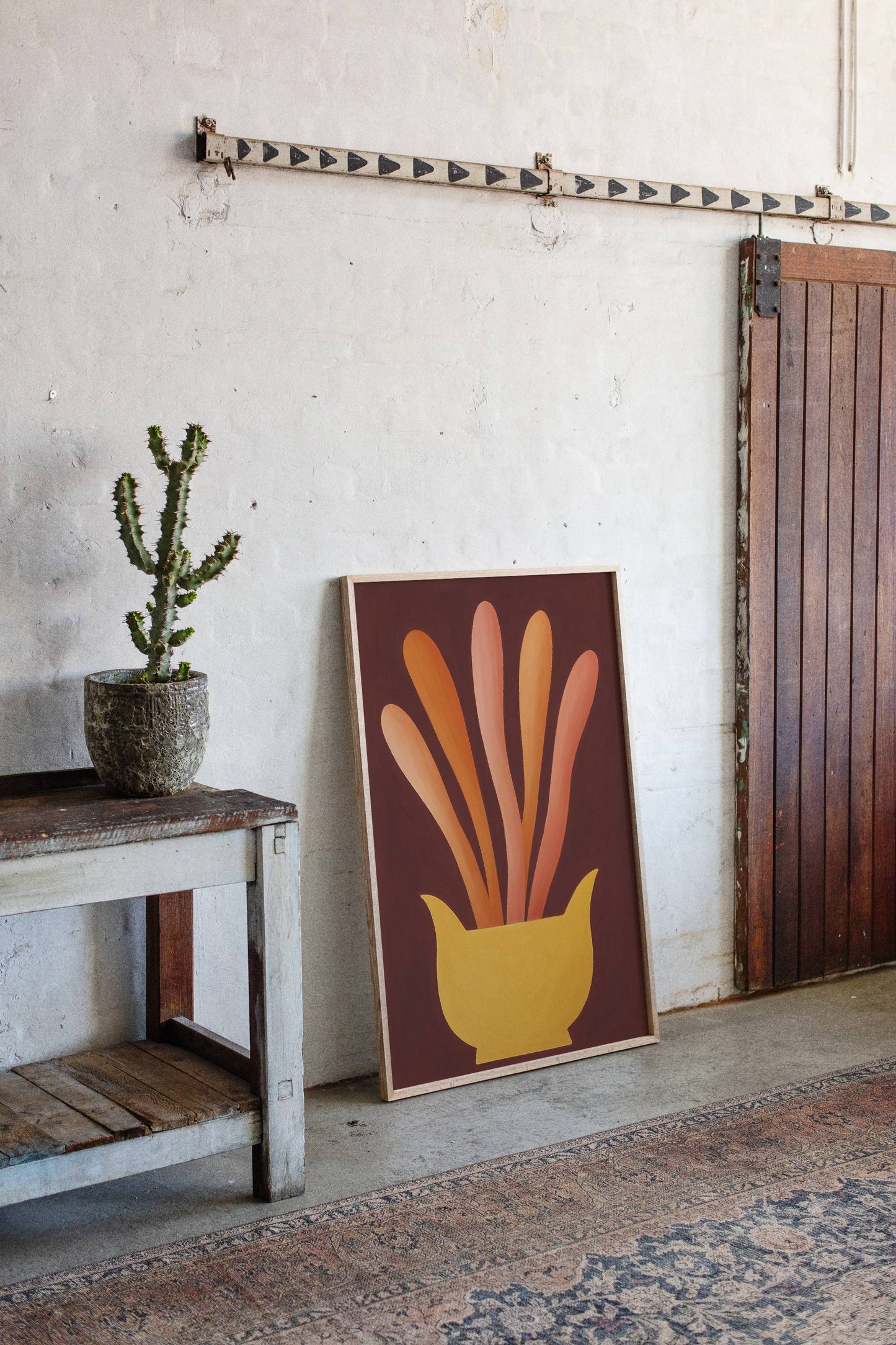 Coral Rays Rise From Golden Bowl