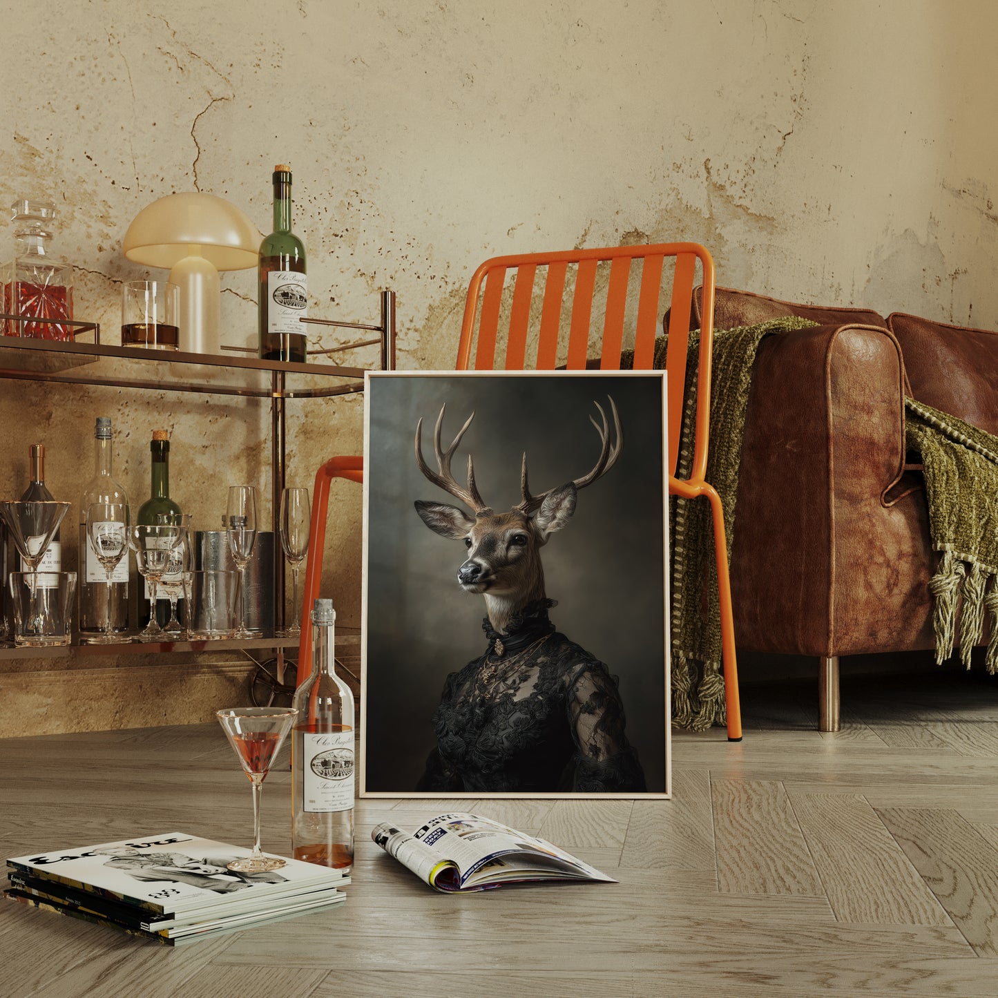 Regal Stag in Elegant Attire