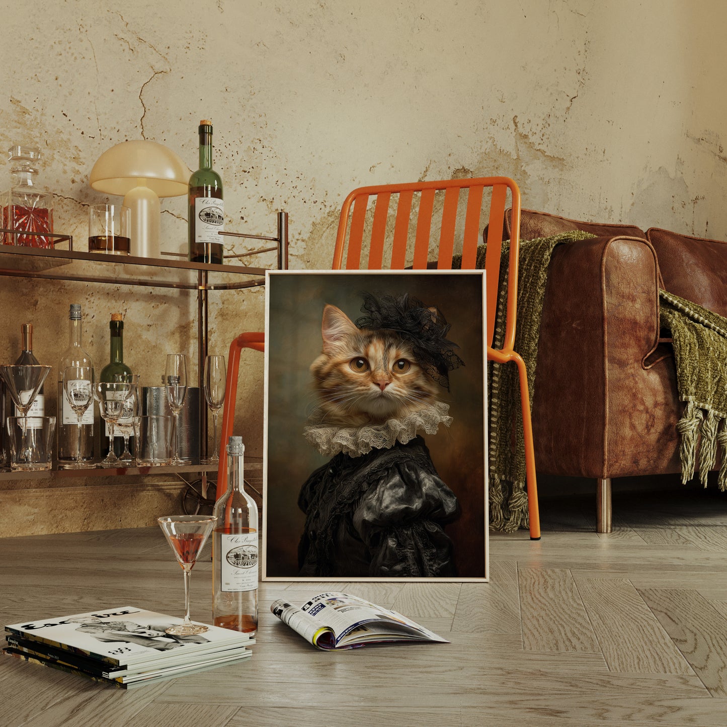 Regal Feline in Victorian Attire