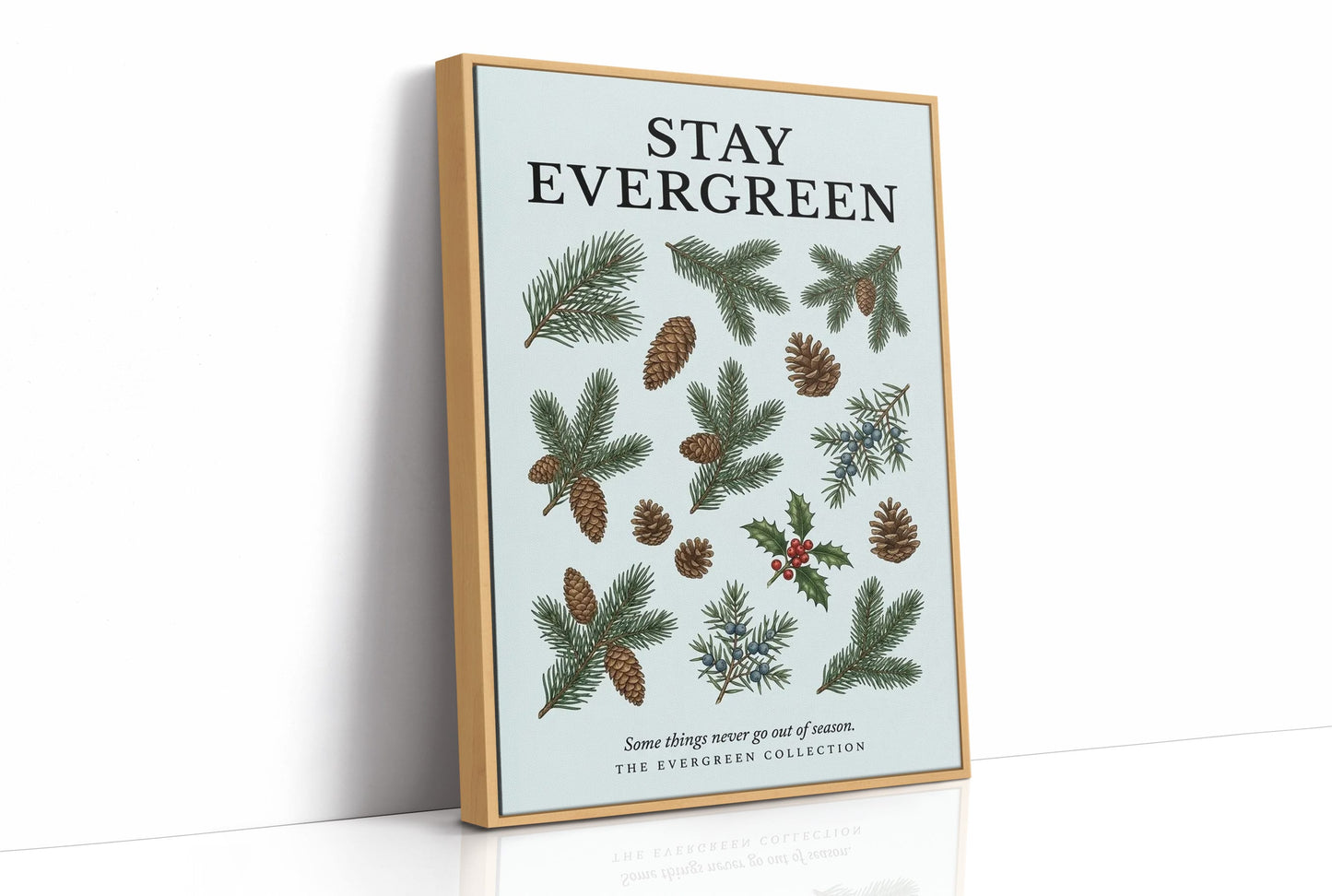 Stay Evergreen: Vintage Pine & Holly Chart