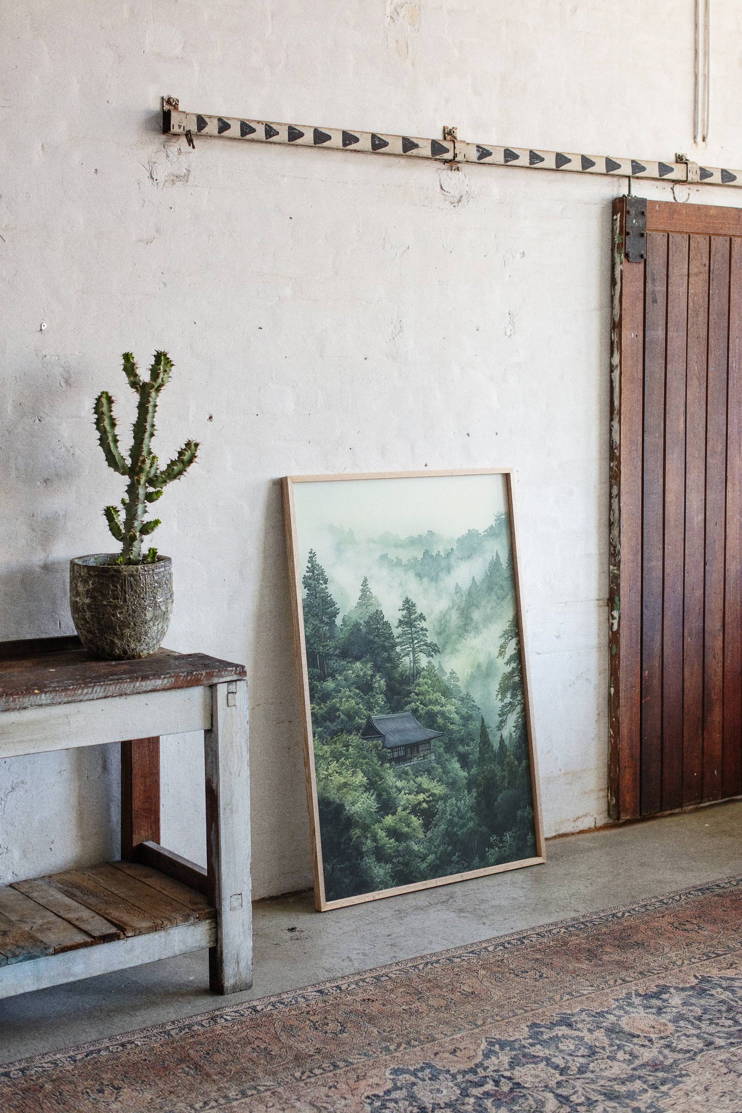 Mountain Temple Rests In Emerald Mist