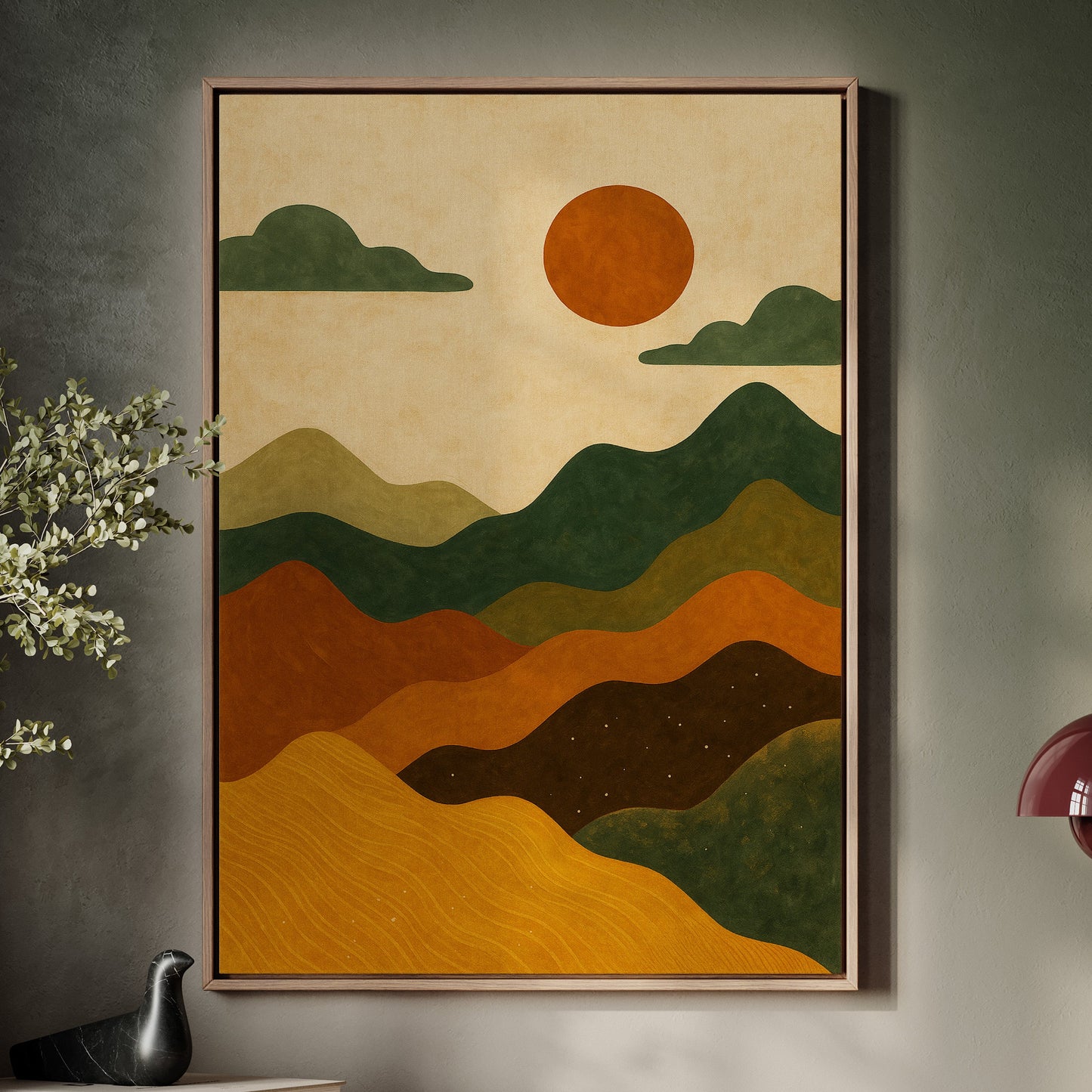 Desert Dunes Under Burnt Sun