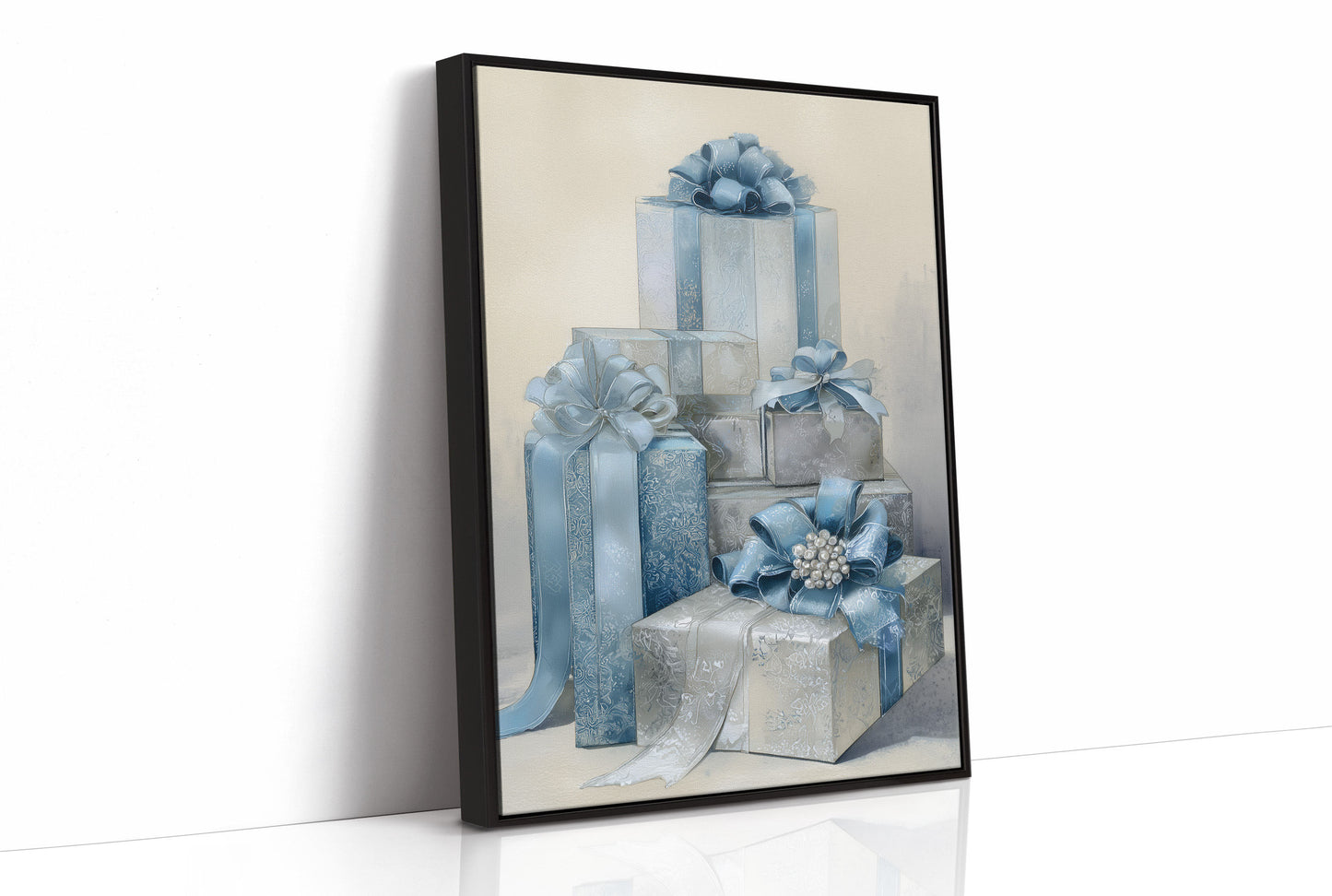 Blue Ribbons Wrap Winter's Secrets