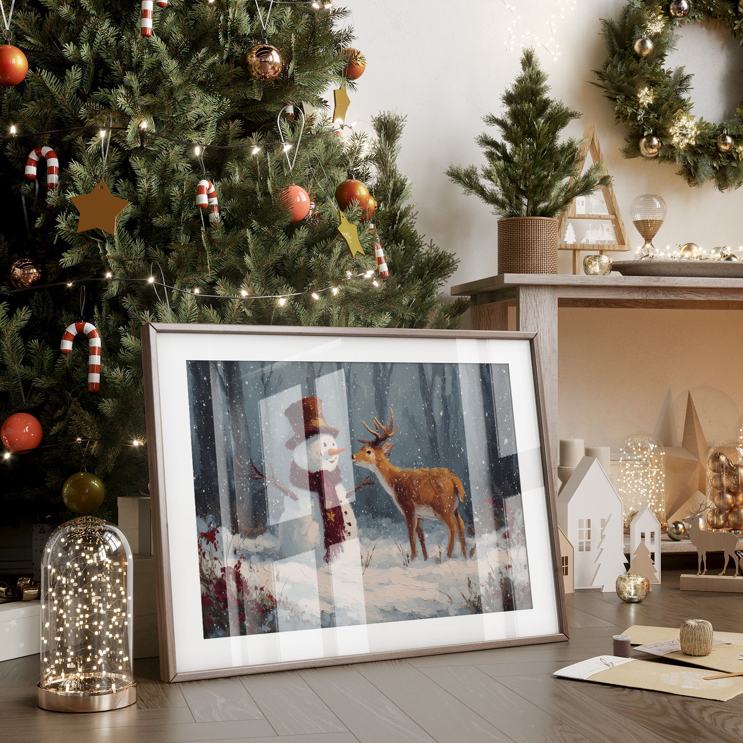 Winter Friends Share Forest Secrets