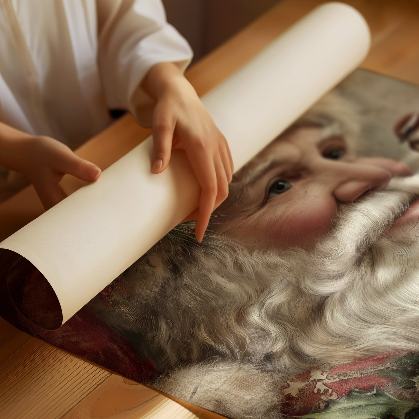 Santa with Nature's Tiny Messenger
