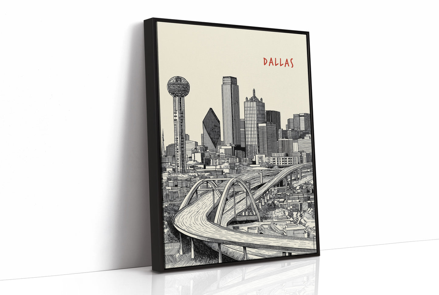 Highways Curve Through Big D Skyline