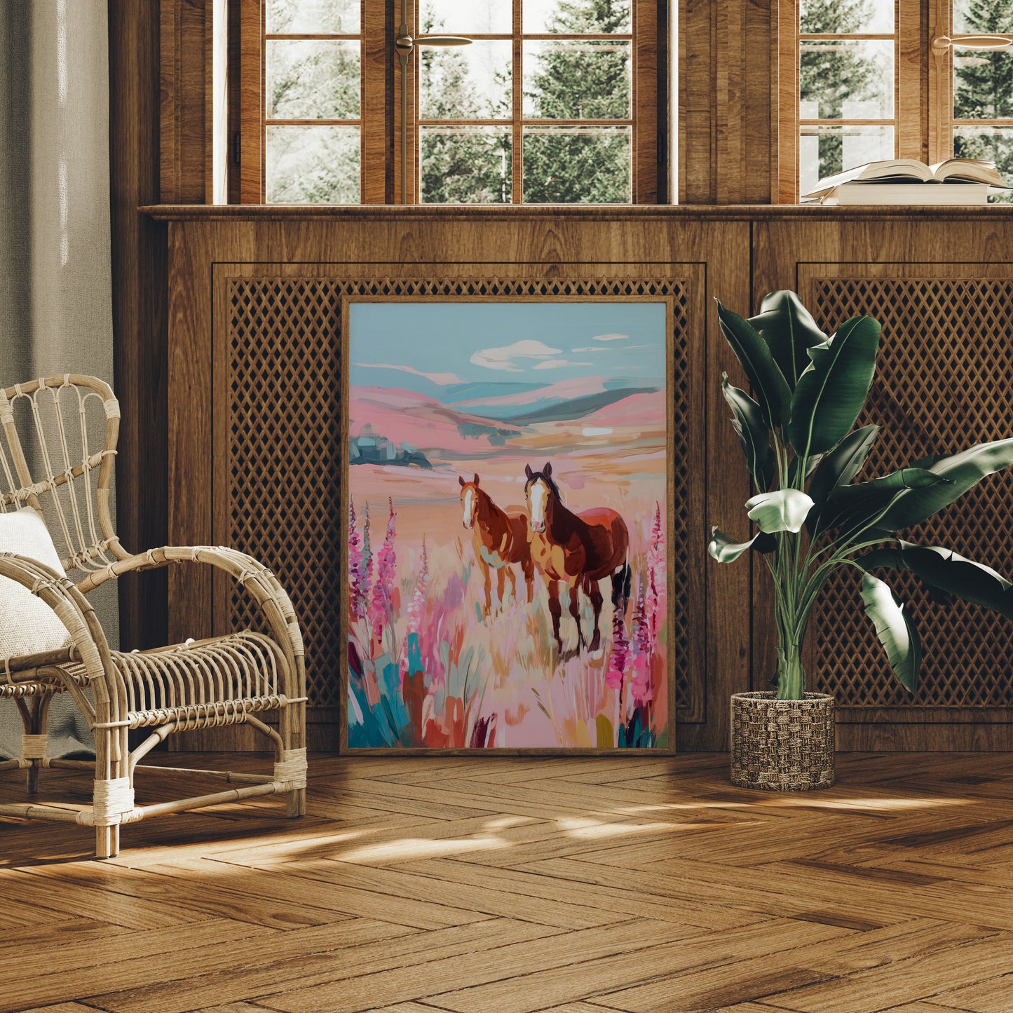 Wild Foxgloves Dance With Mustangs