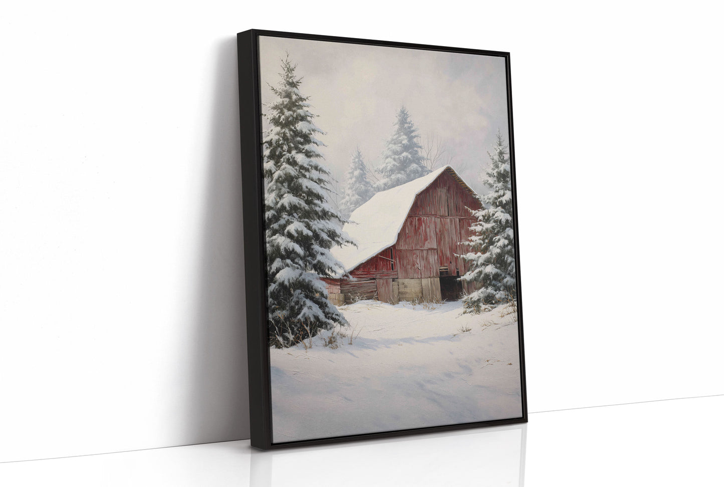 Snow Blankets The Red Barn Peace