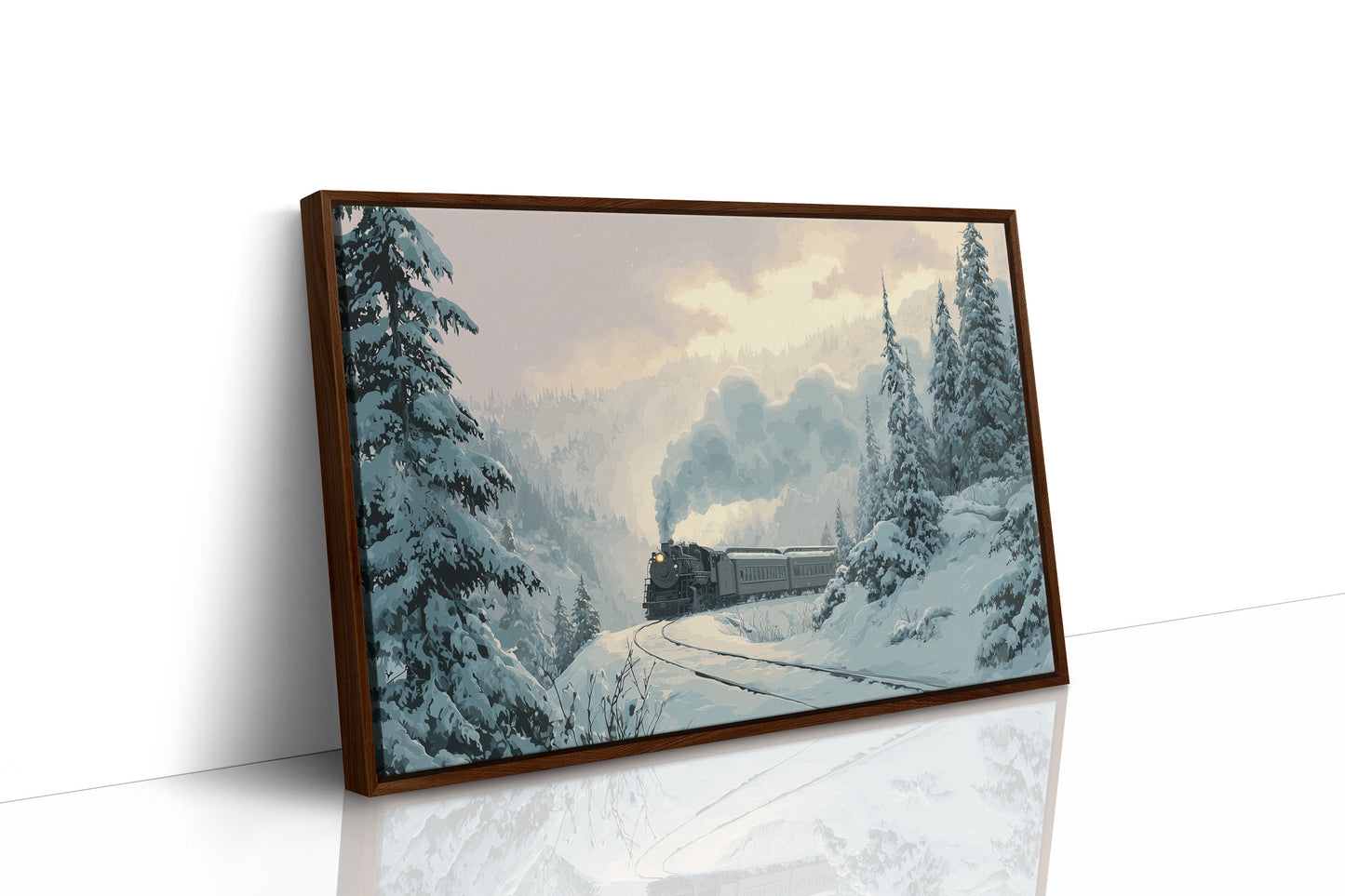 Steam Cuts Through Frosted Wilderness