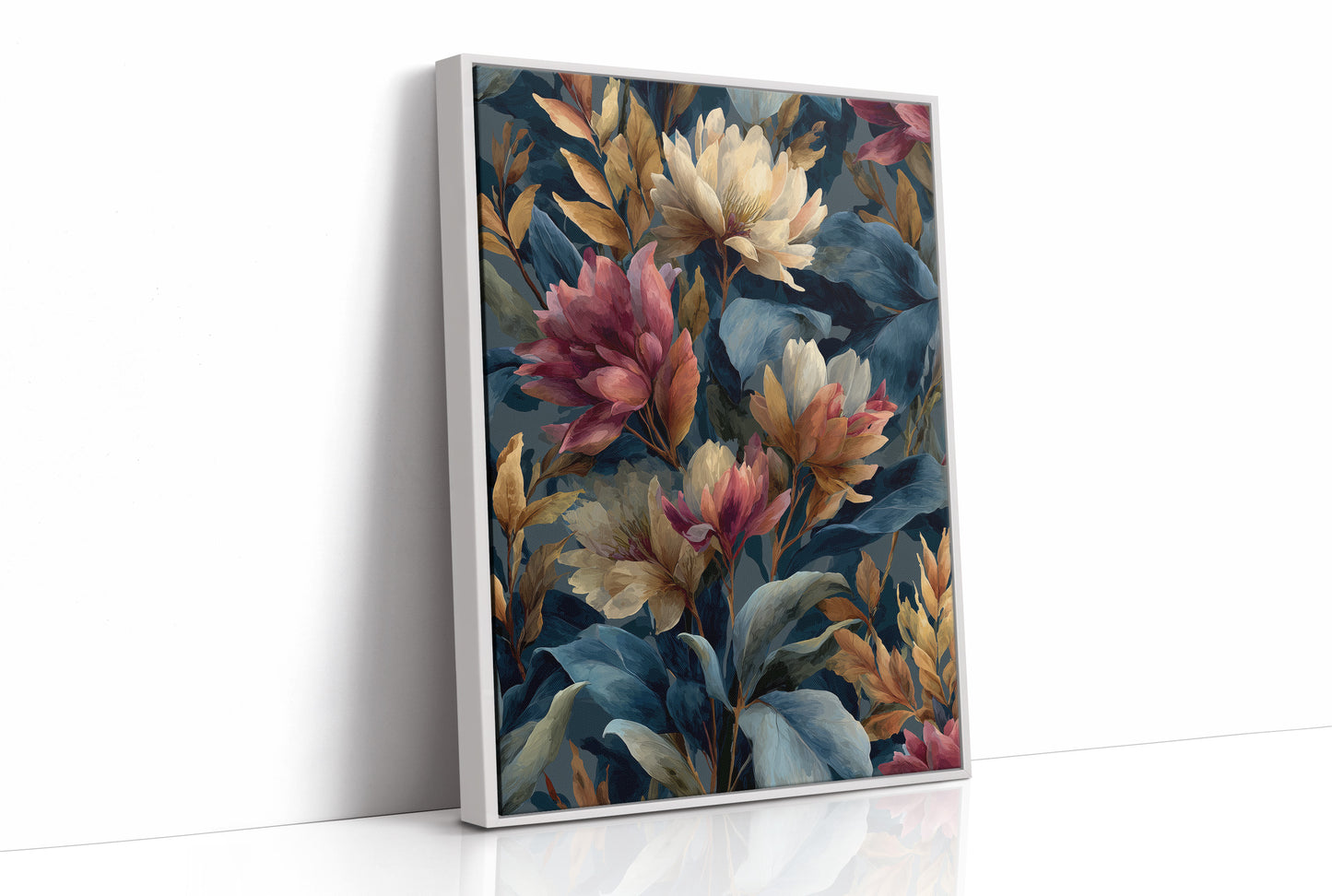 Autumn Magnolias in a Blue Room