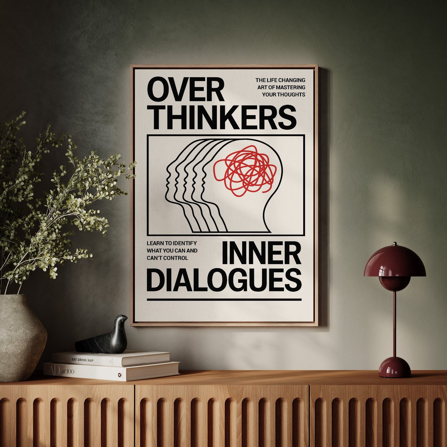 Overthinkers Inner Dialogues – Bold Modern Mental Health Print