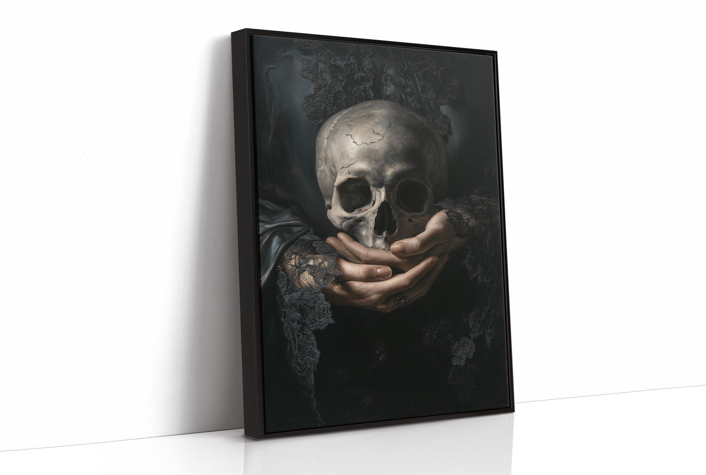 Mortality Cradled In Lace Hands