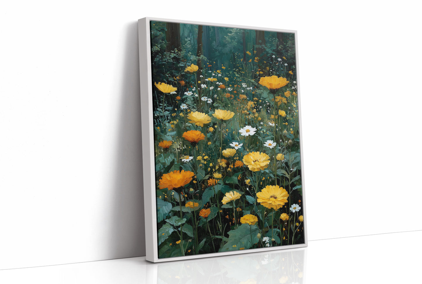 Marigolds at the Edge of the Forest