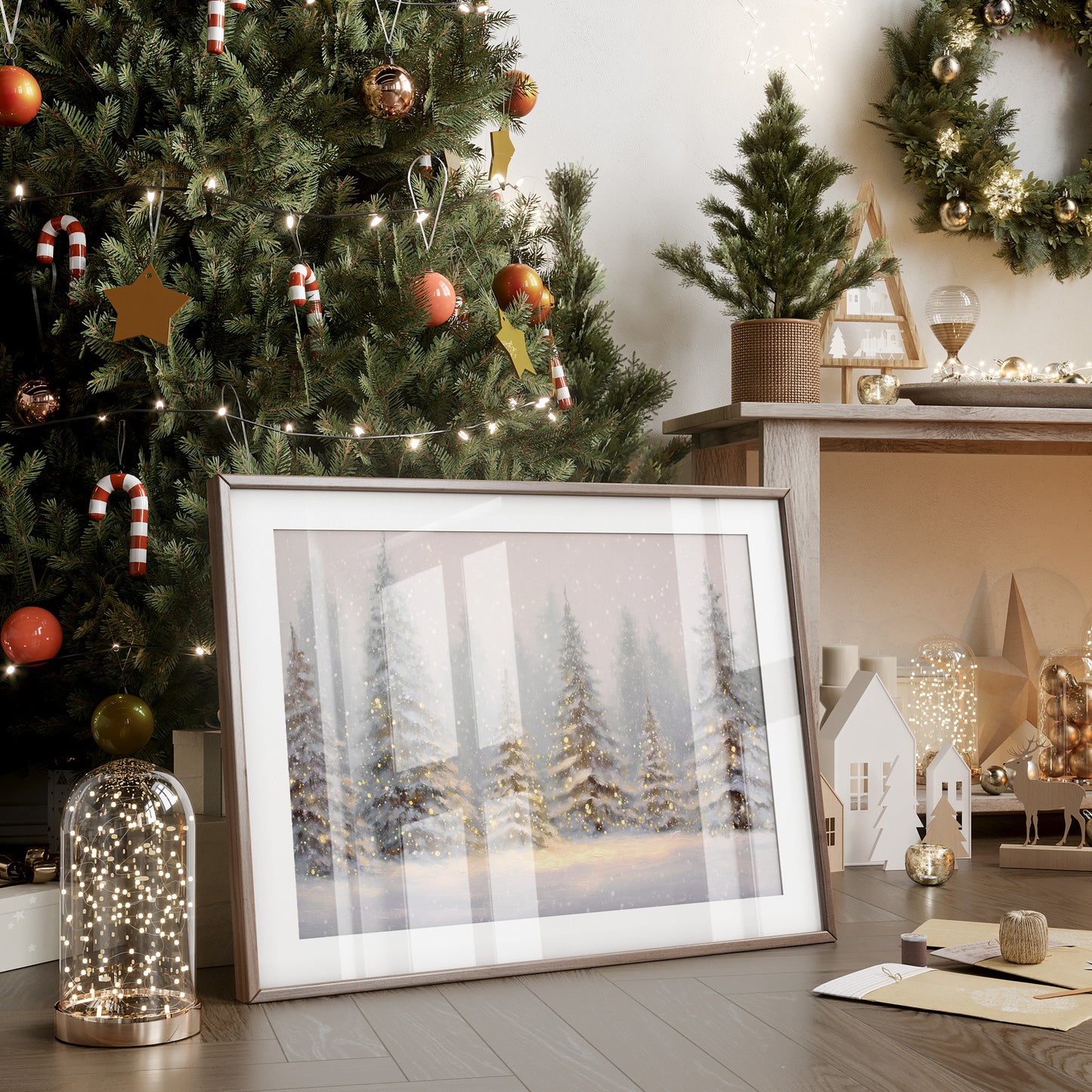 Evergreens Dance Through Winter's Glow