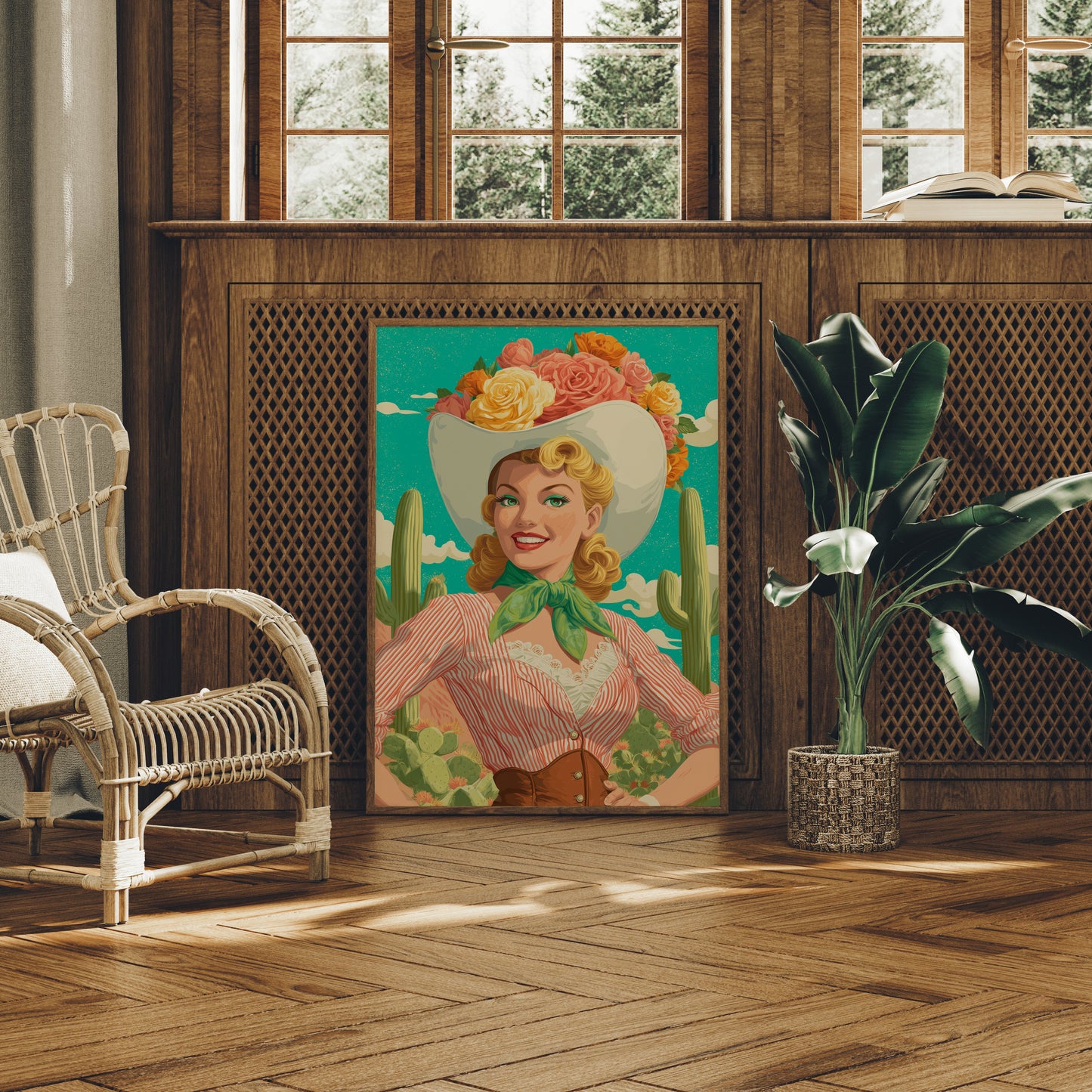 Desert Roses Bloom In Turquoise