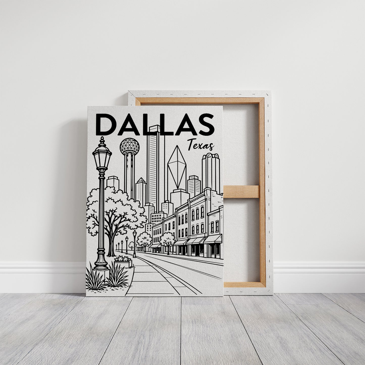 Dallas, Streetlamp Sketch