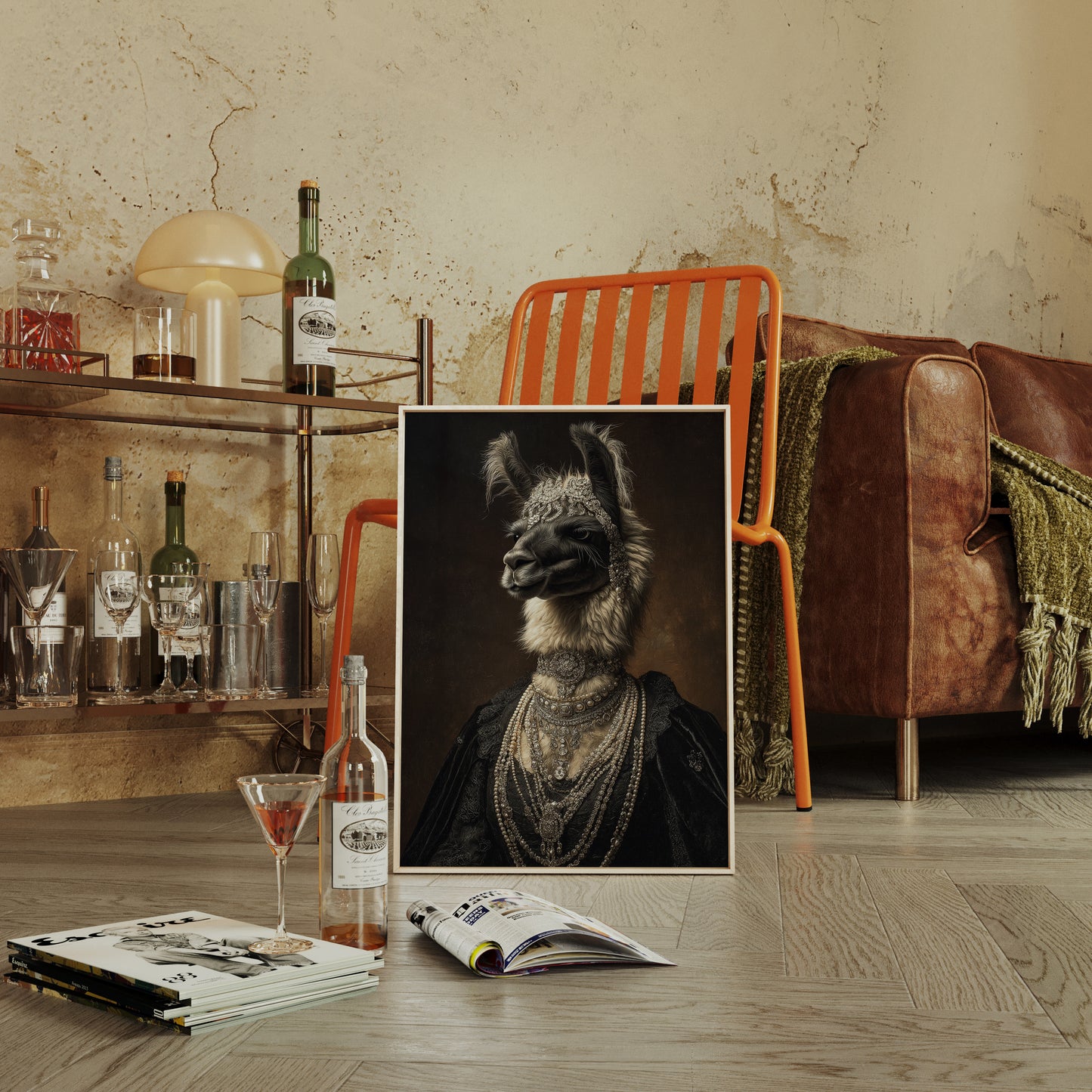 Regal Llama Adorned in Jewels