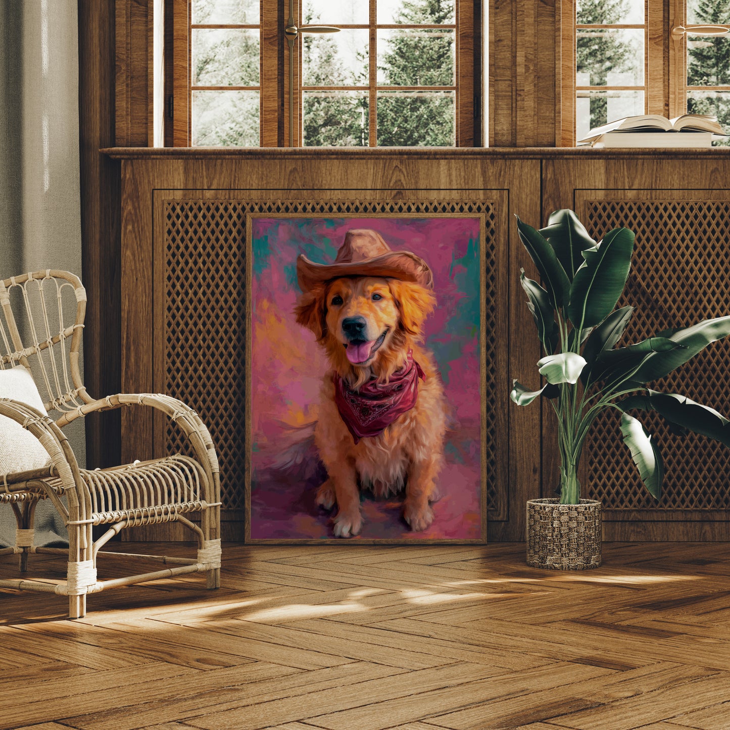 Ranch Dog Wears Sunset Colors