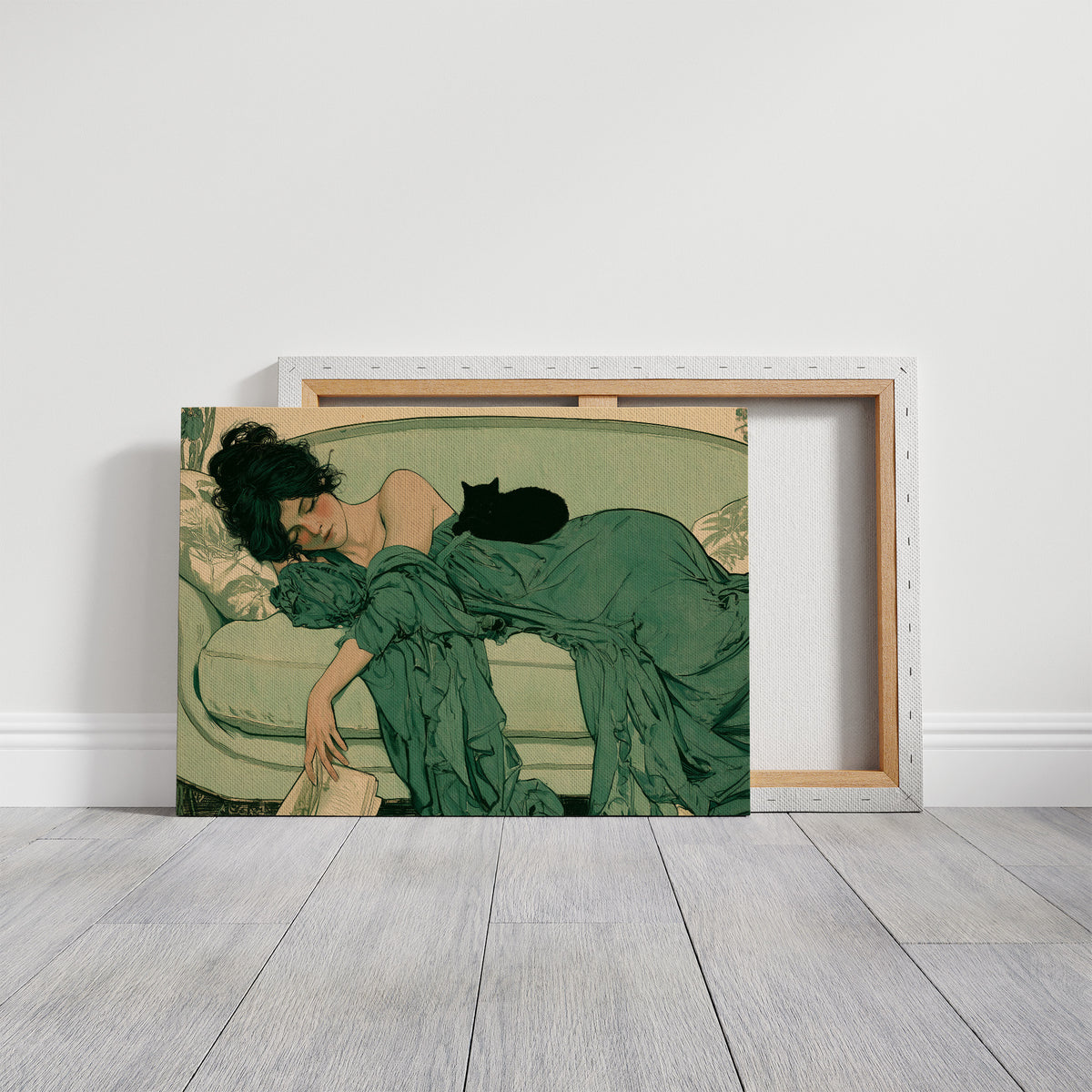 Art Nouveau Cat Slumber