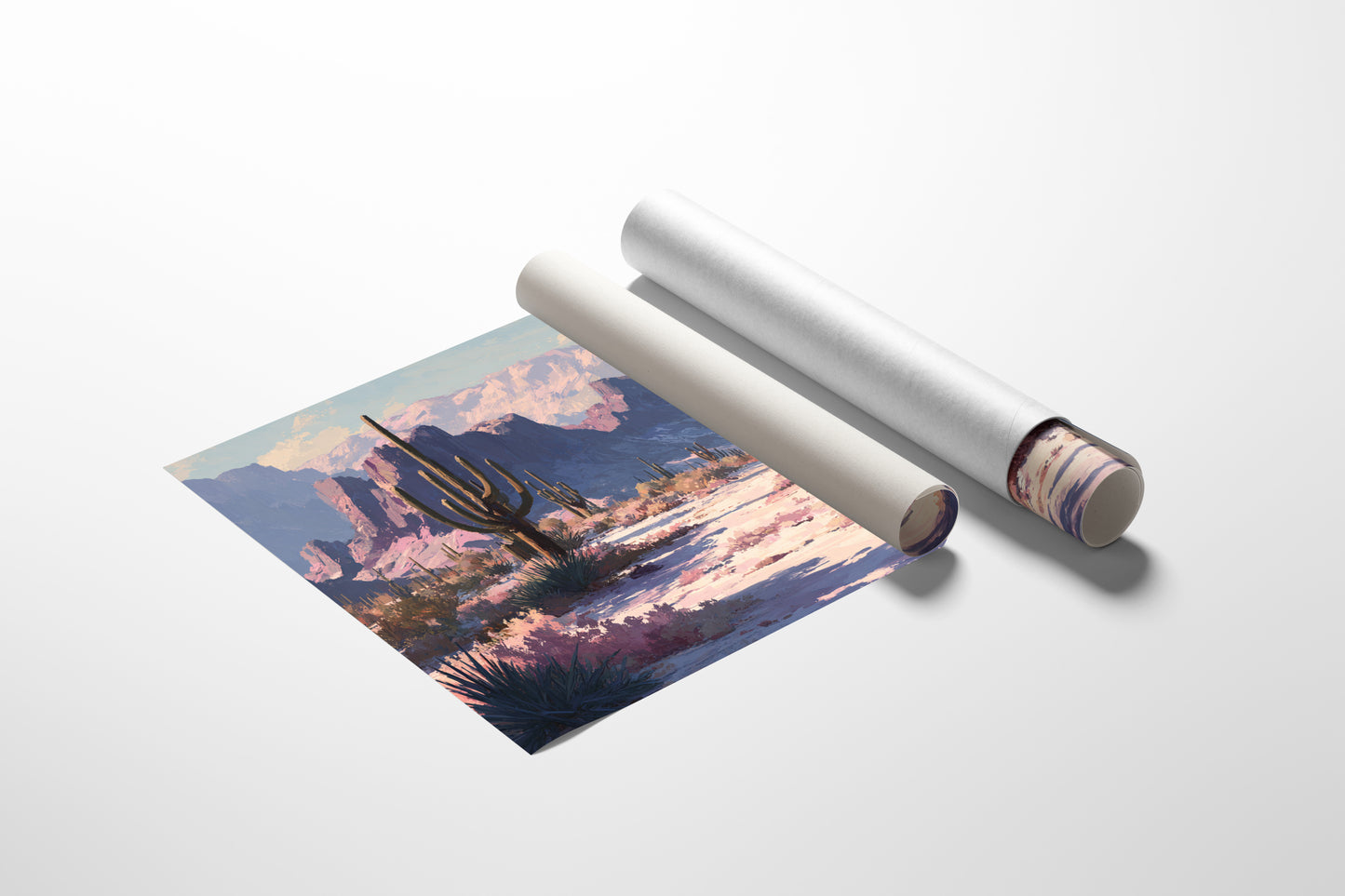 Pink Dawn Greets Saguaro Sentinels