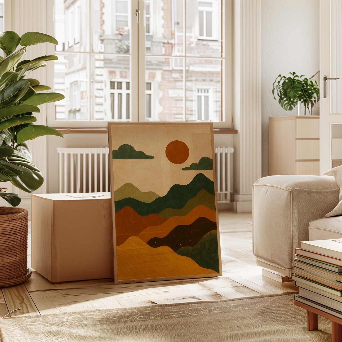 Desert Dunes Under Burnt Sun