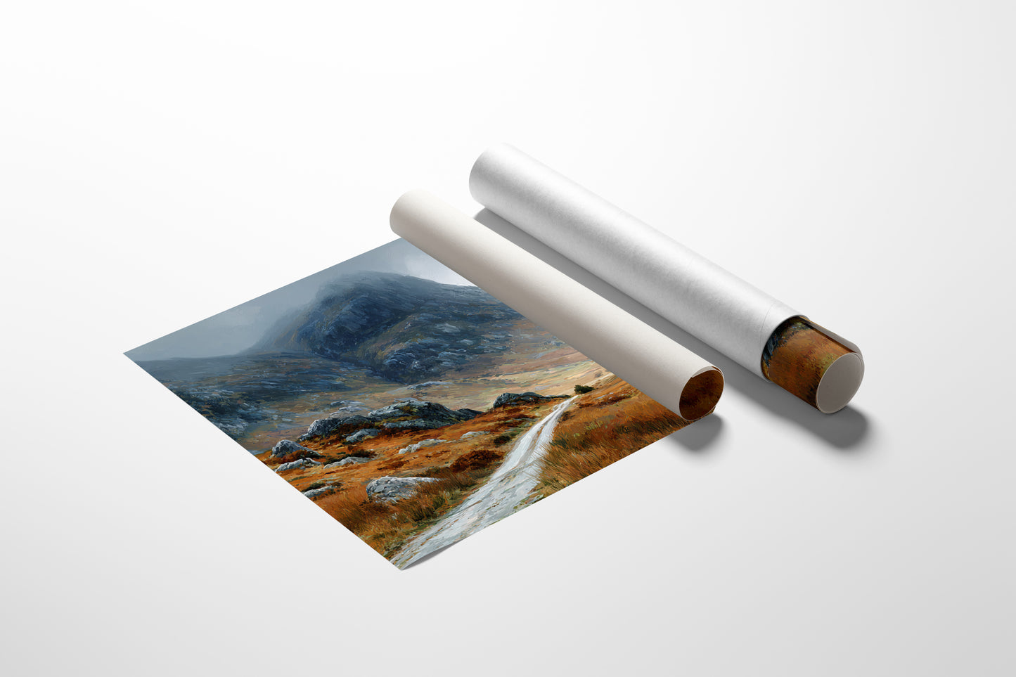 Autumn Path Through Highland Mists