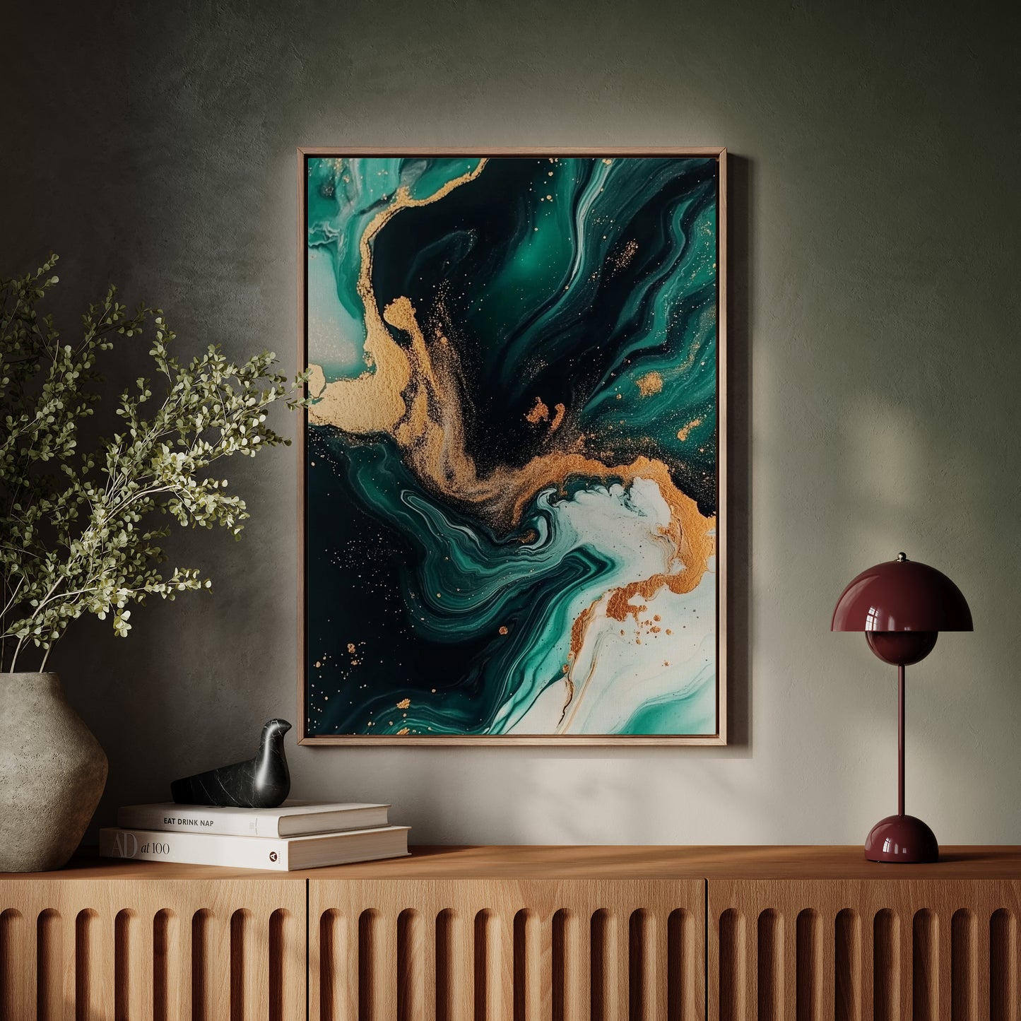 Emerald Flame and Gilded Flow