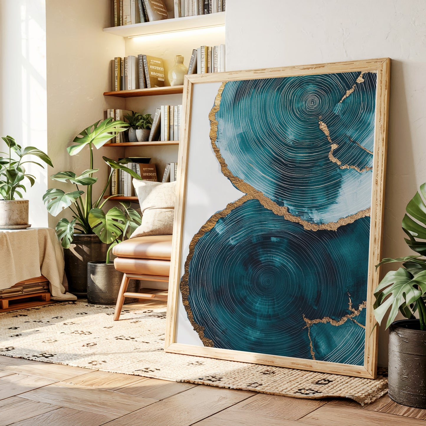 Emerald Echoes in Gold