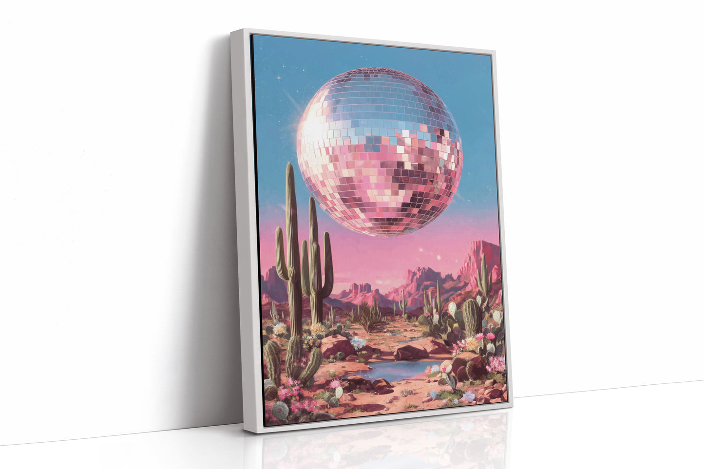 Disco Lights Over Desert Blooms