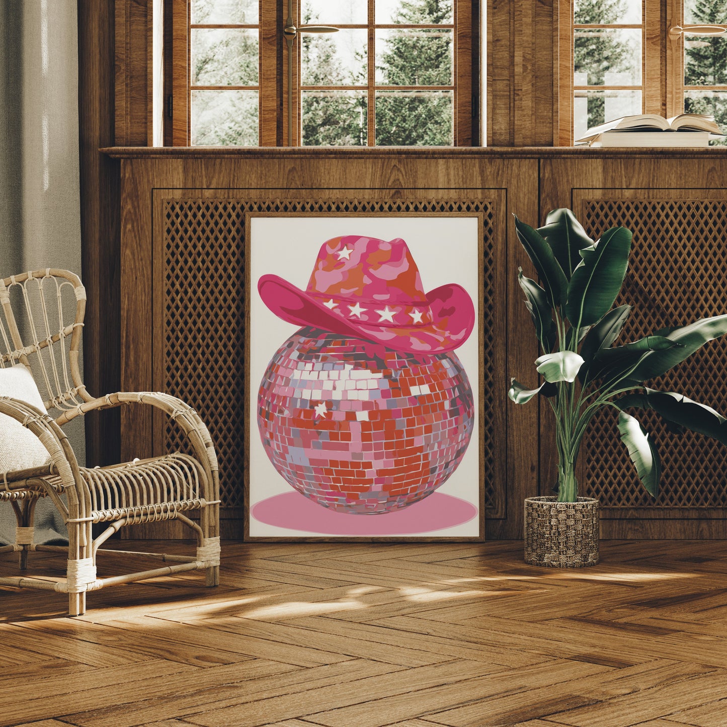 Disco Cowgirl Sparkles Pink Tonight