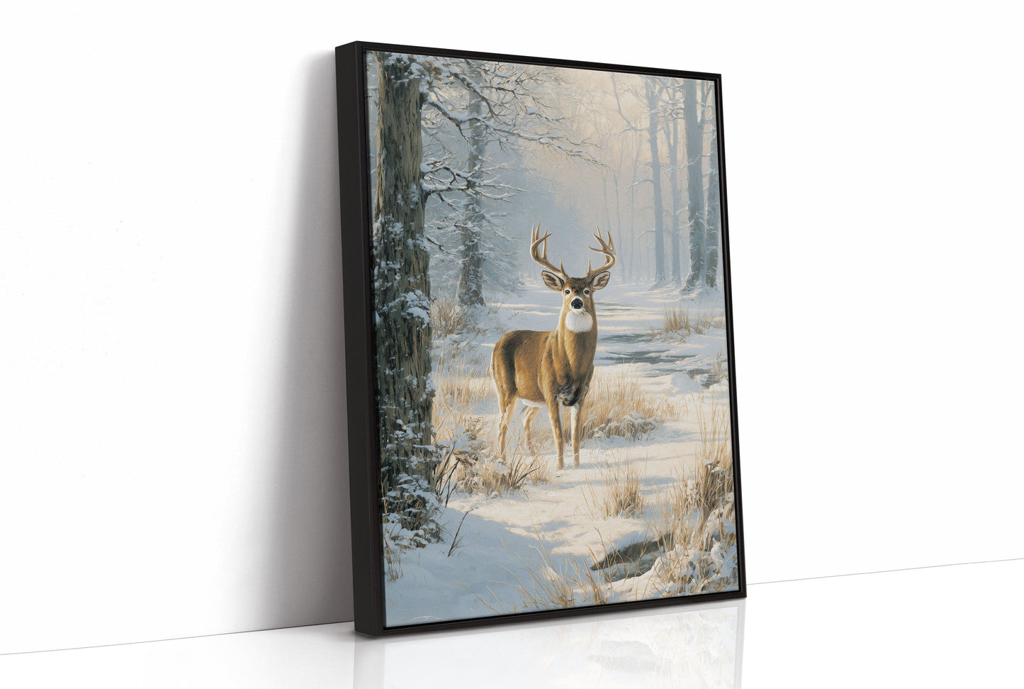 Winter Stag Meets Morning Light