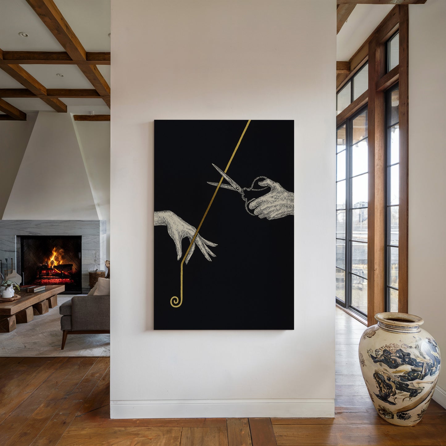 Severance Line in Gold and Ink