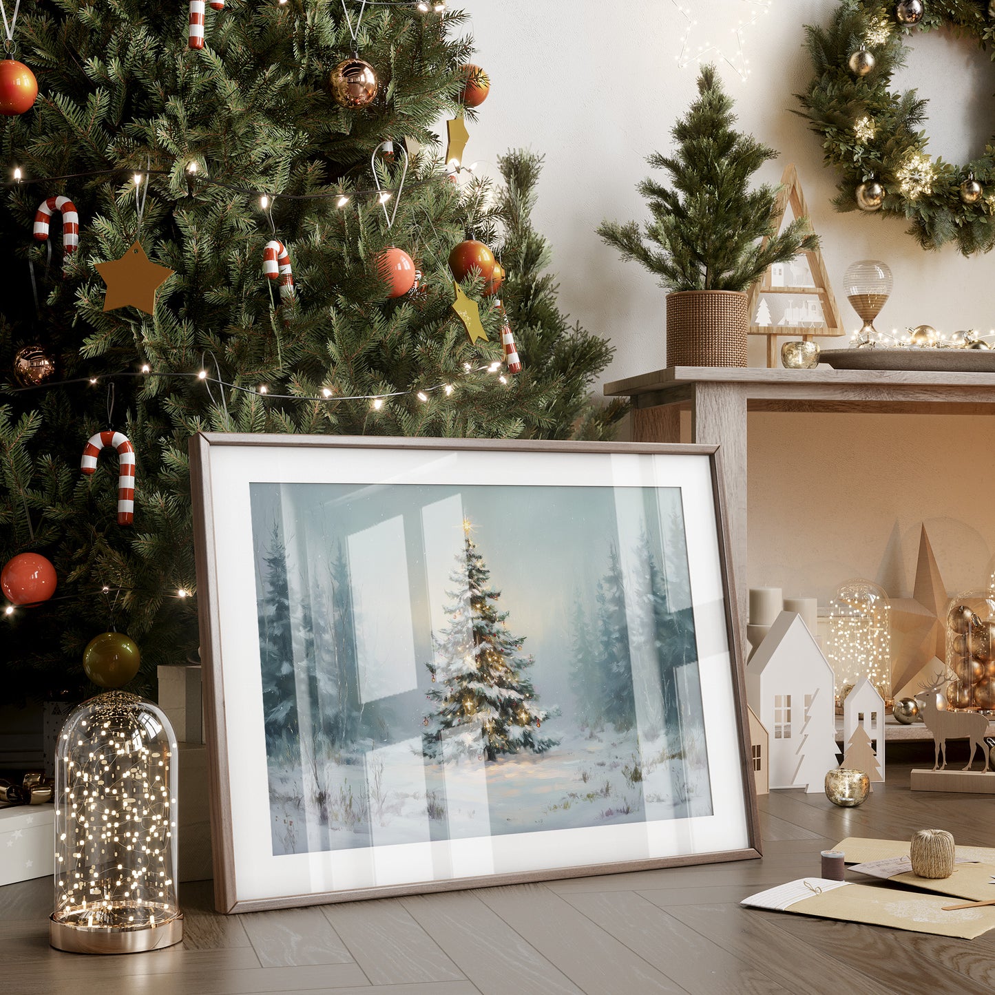 Snow Pine Glows With Winter Magic