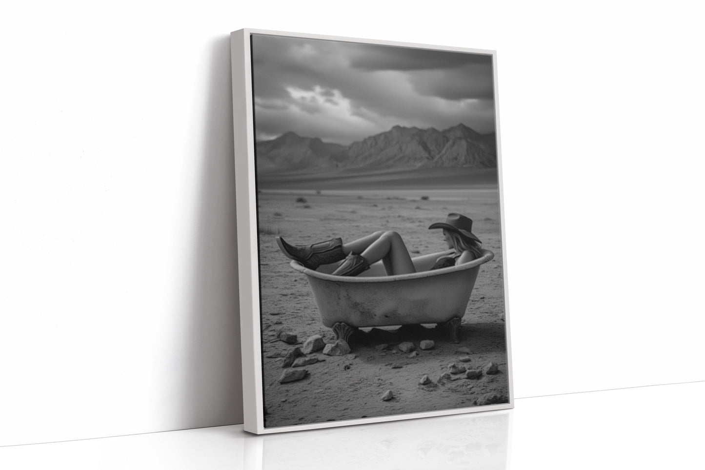 Bathing in Desert Solitude