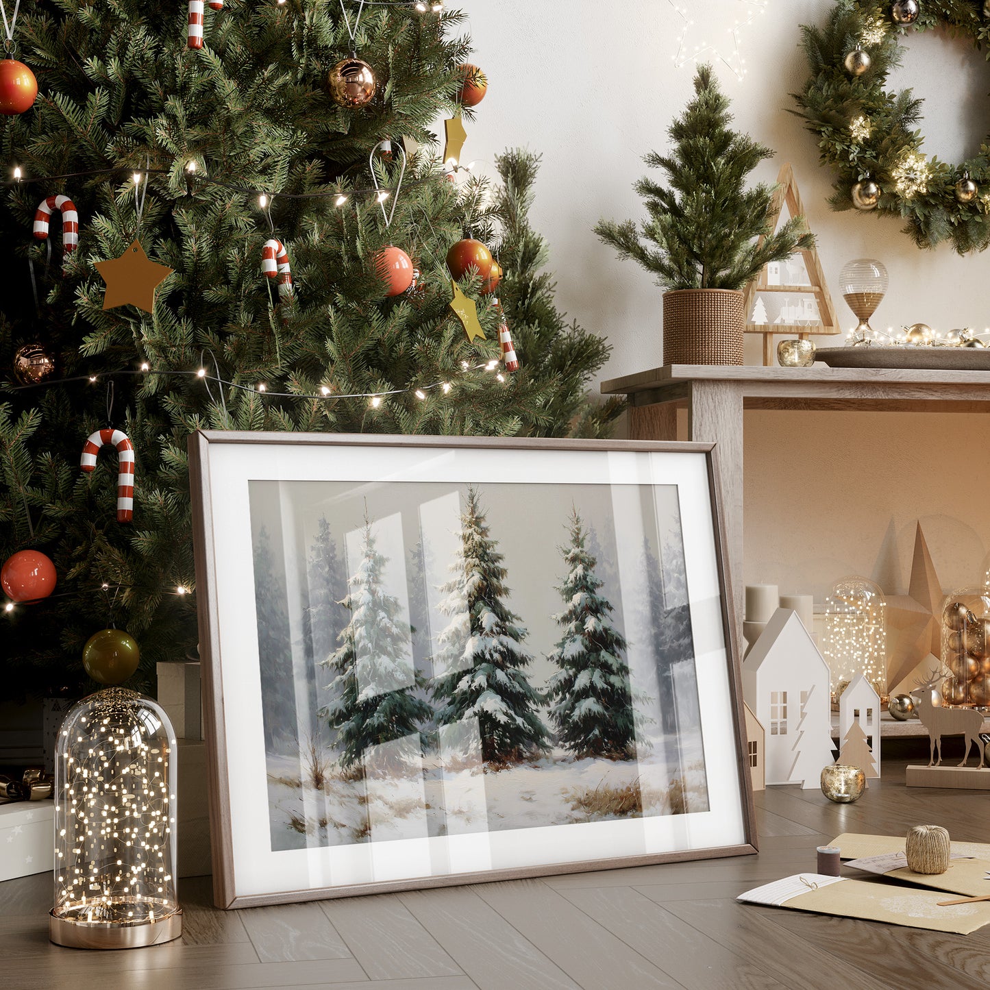 Snow Laden Pines Share Winter Tales