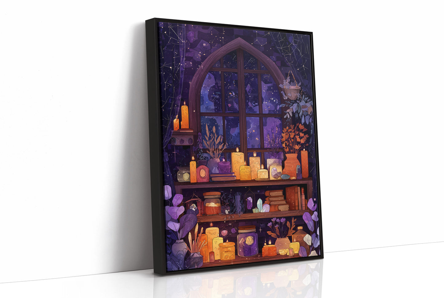 Midnight Spells Behind Arched Glass