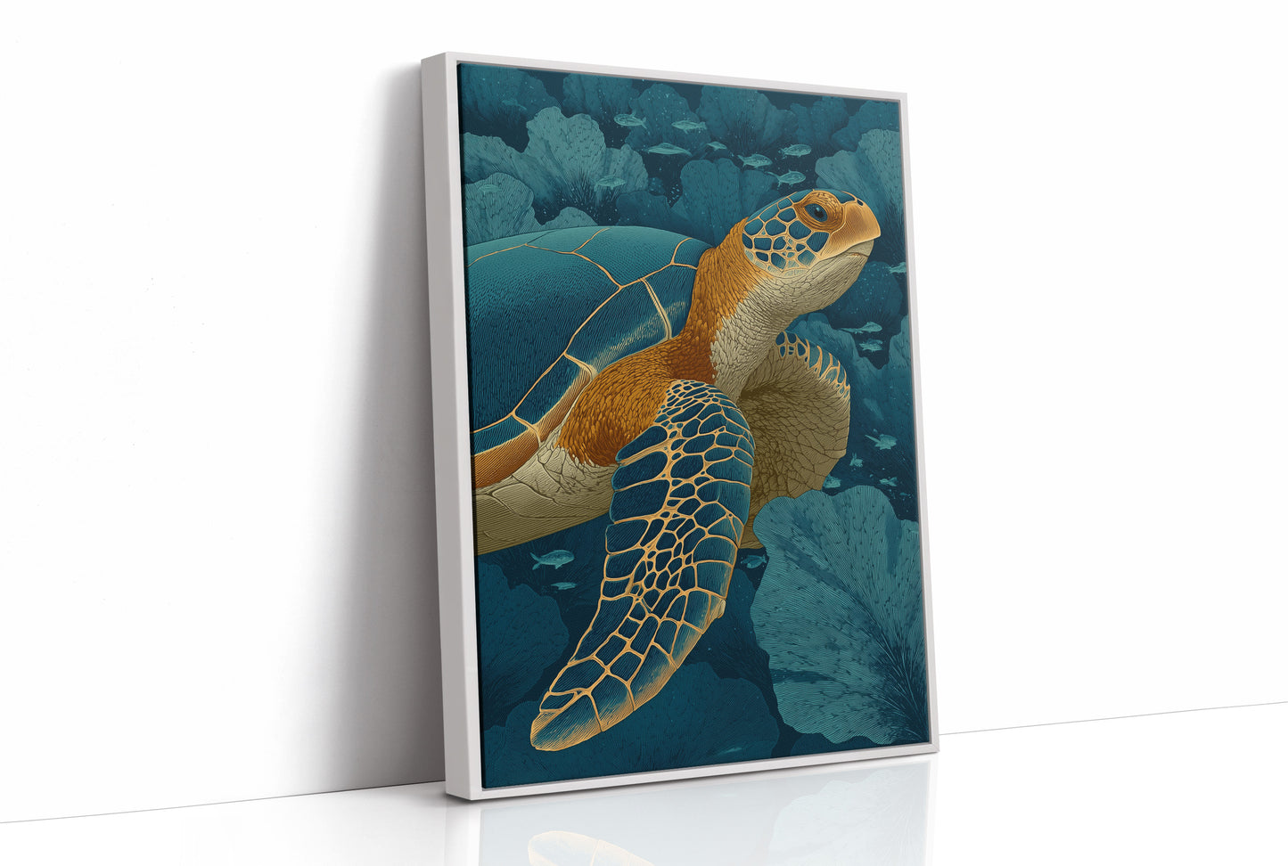Turtle Among Coral Fans