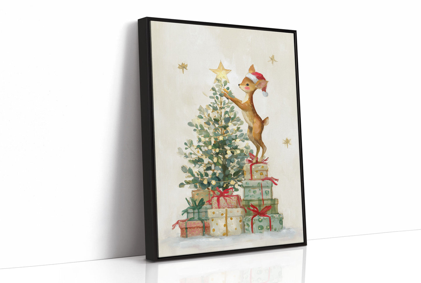 Fawn Reaches For Holiday Stars