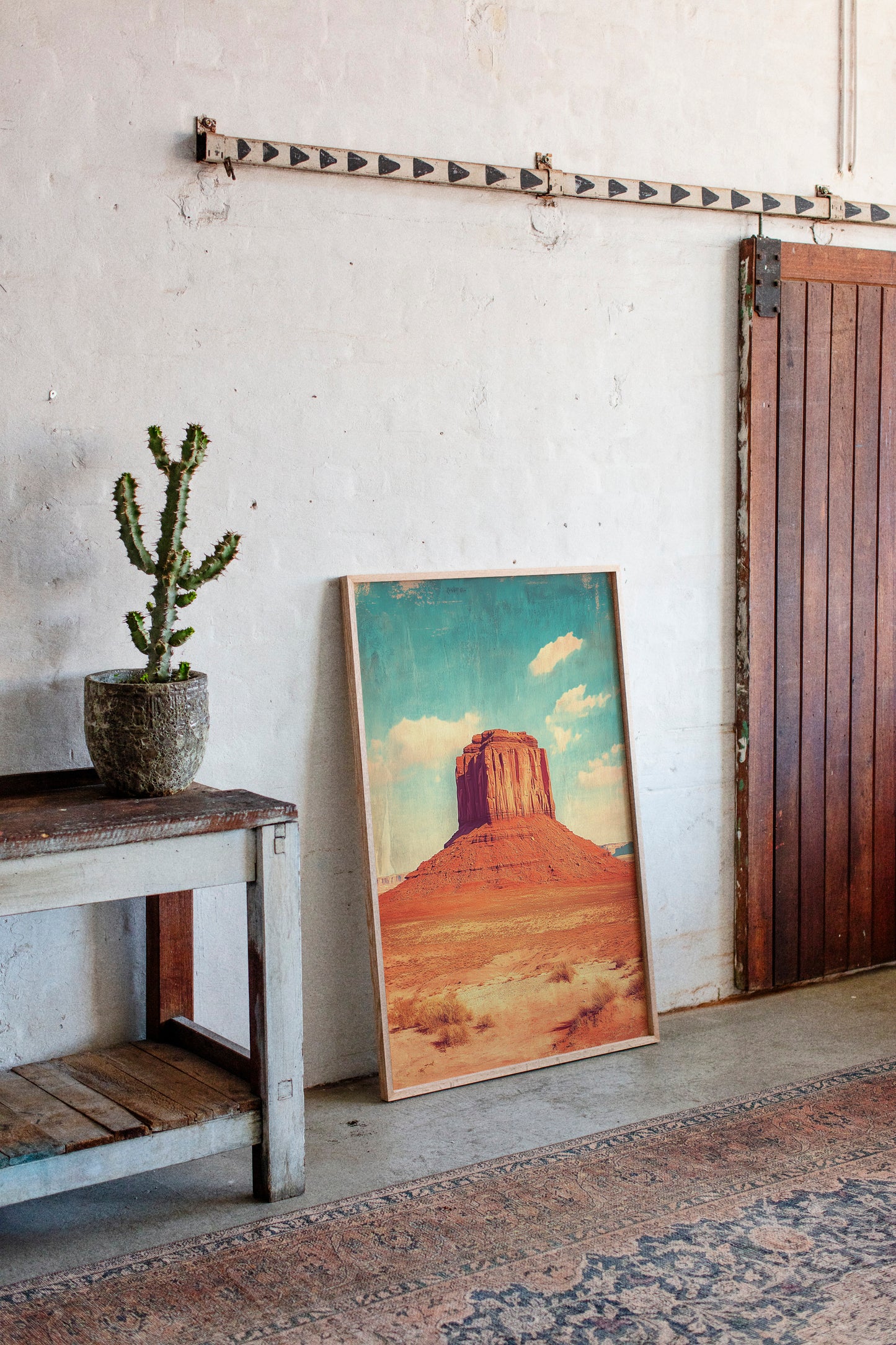 Monument Blaze: Butte Under Western Sky