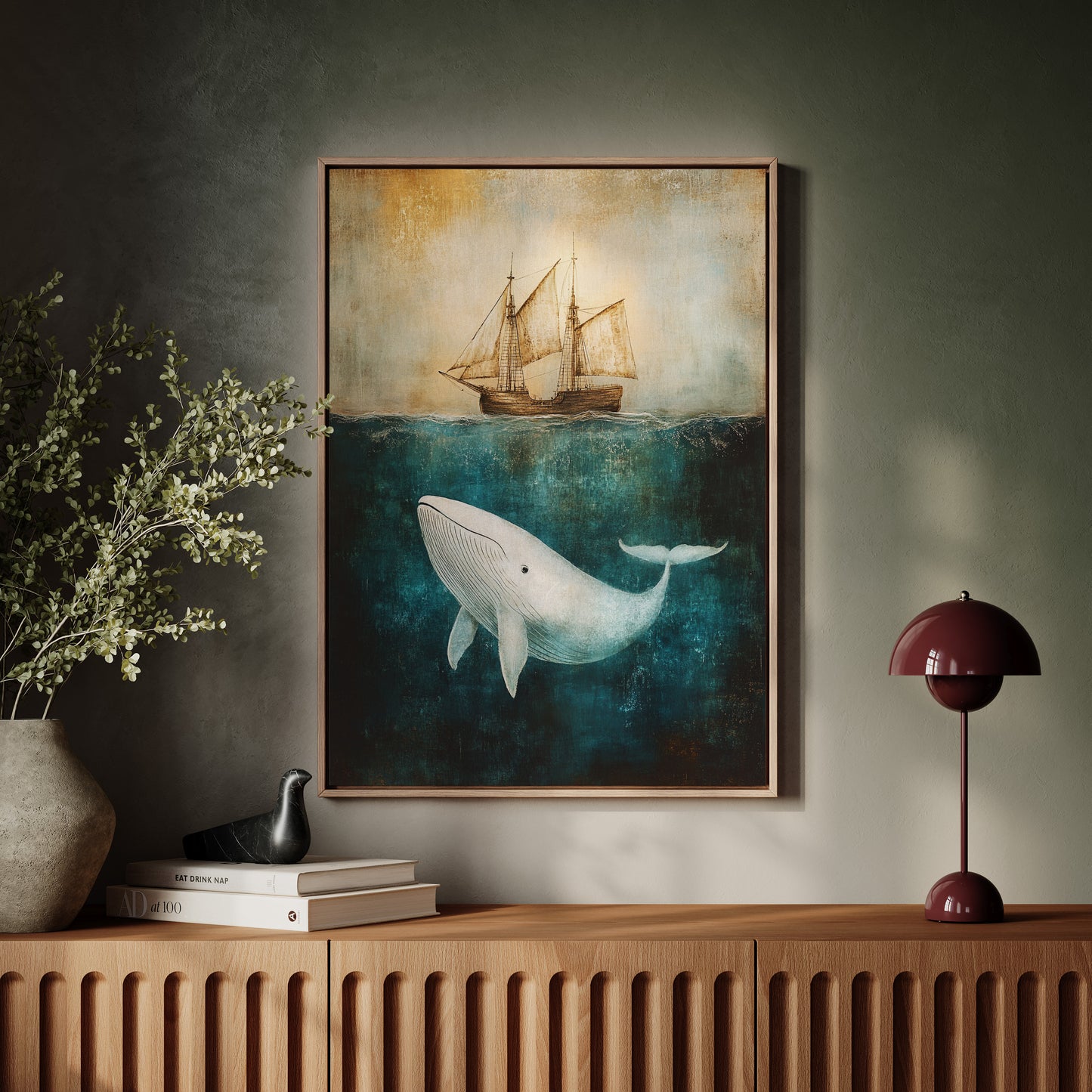 Whale Dreams Beneath the Tall Ship