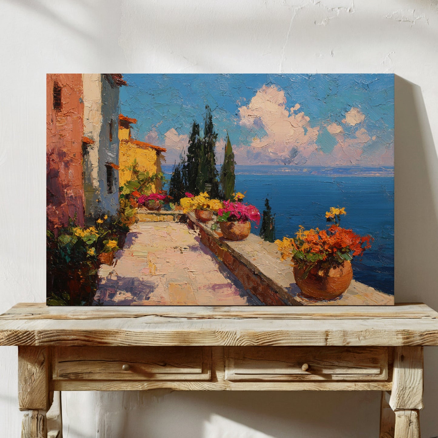 Mediterranean Summer Blooms At Noon