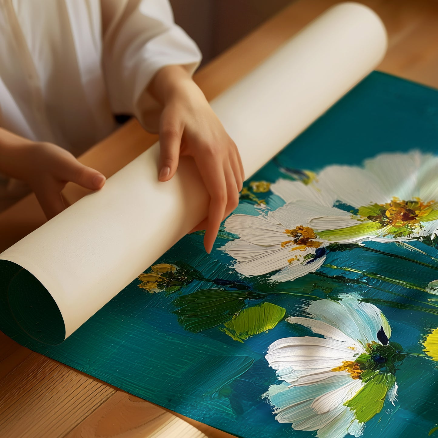Wild and White Against the Teal