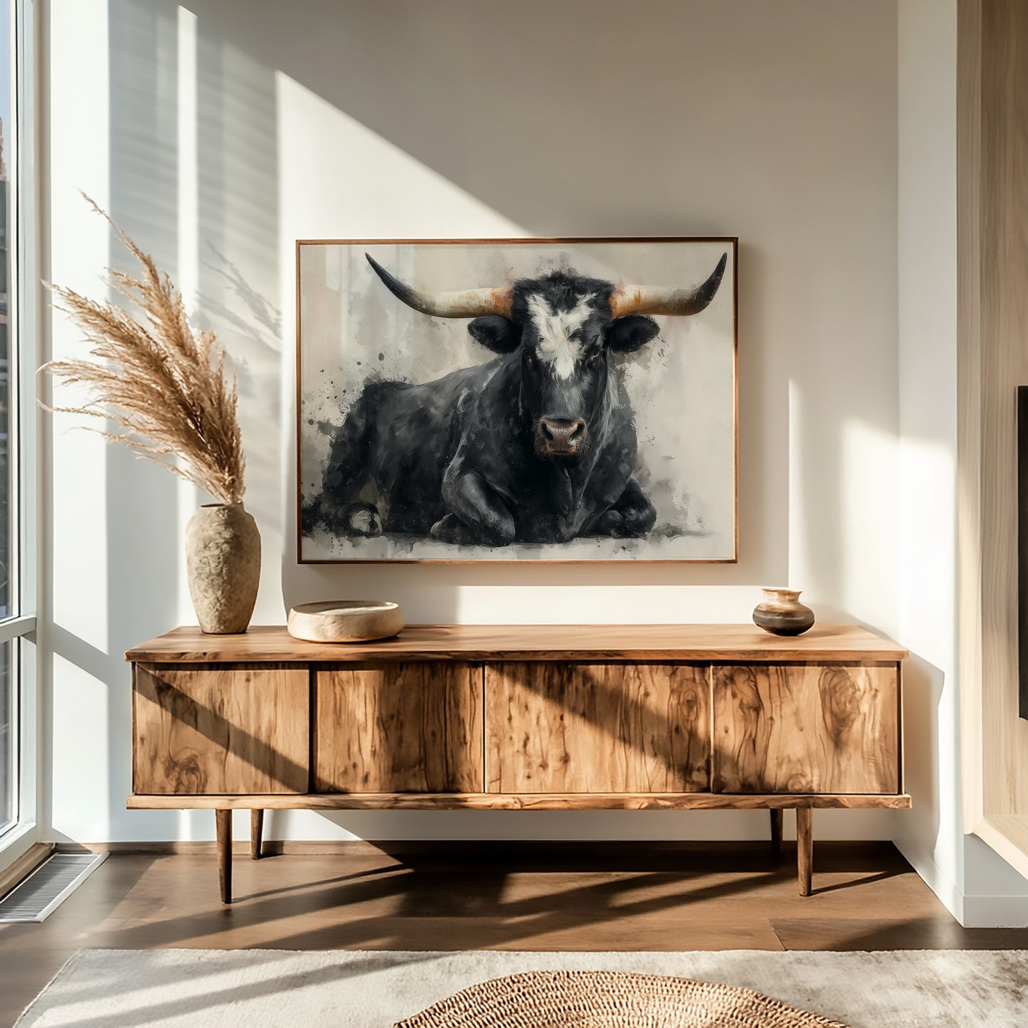 Black Bulls Rest Under Texas Stars