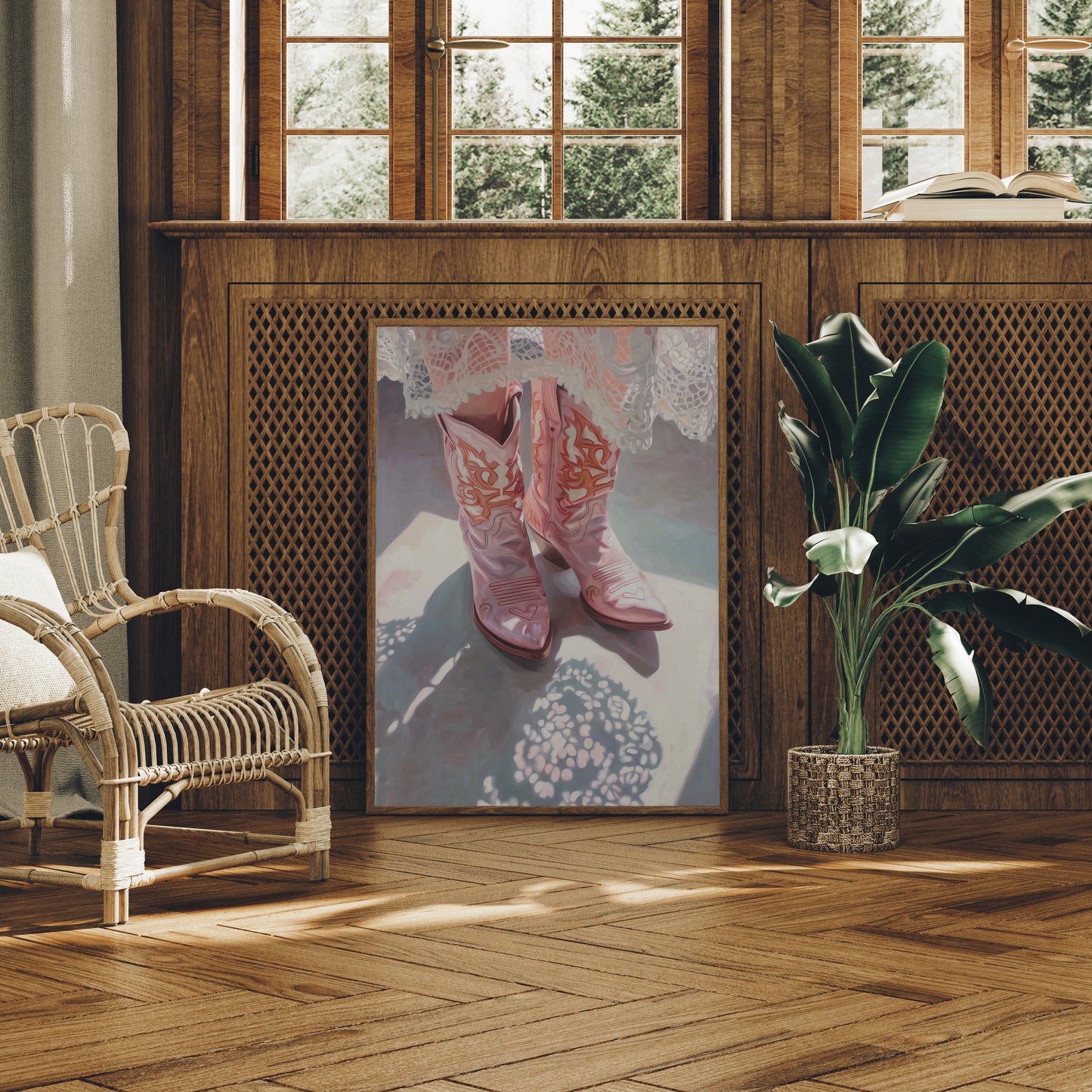 Pink Boots Waltz Through Lace Light